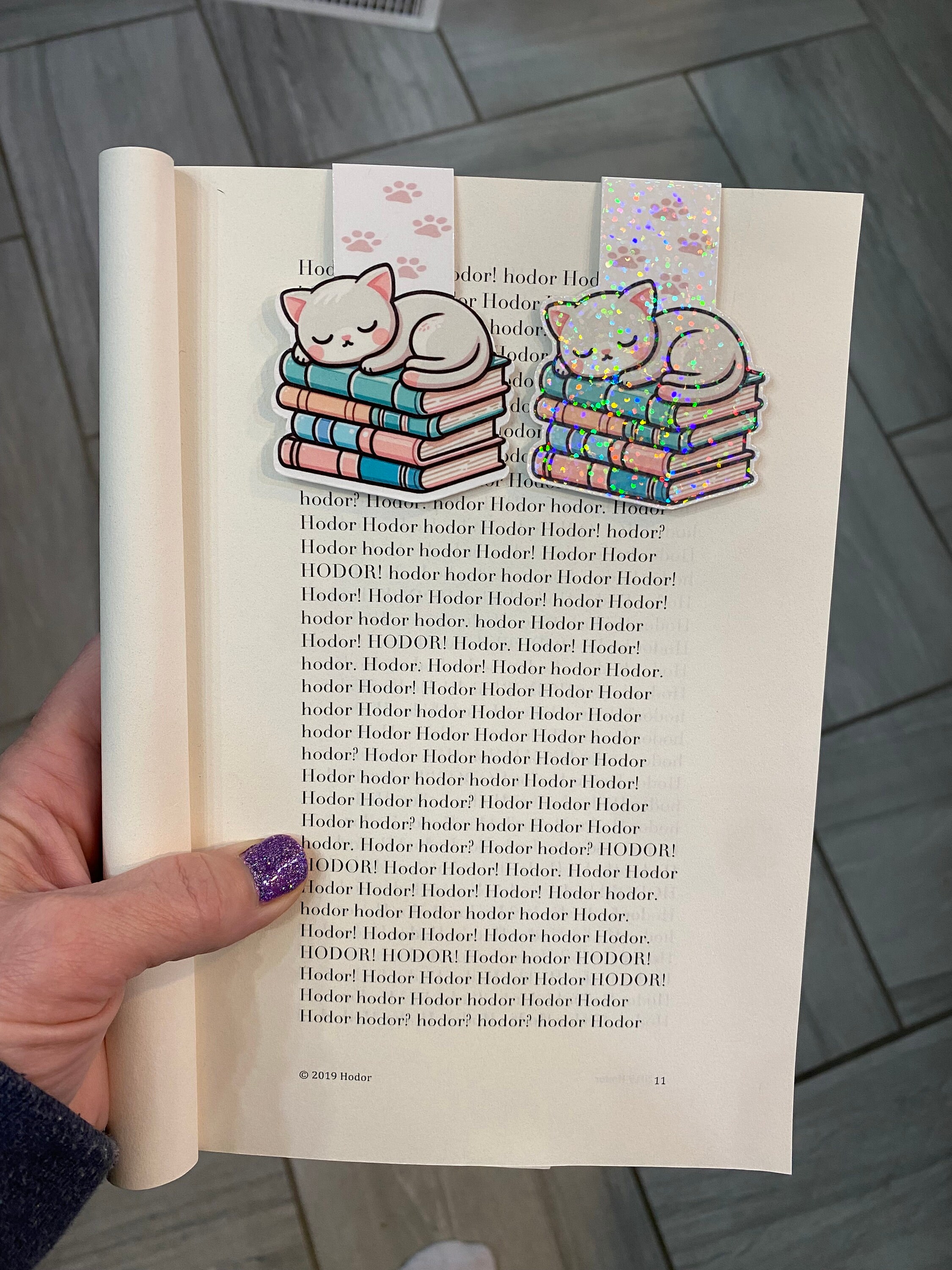 Sleeping Kitty Magnetic Bookmark