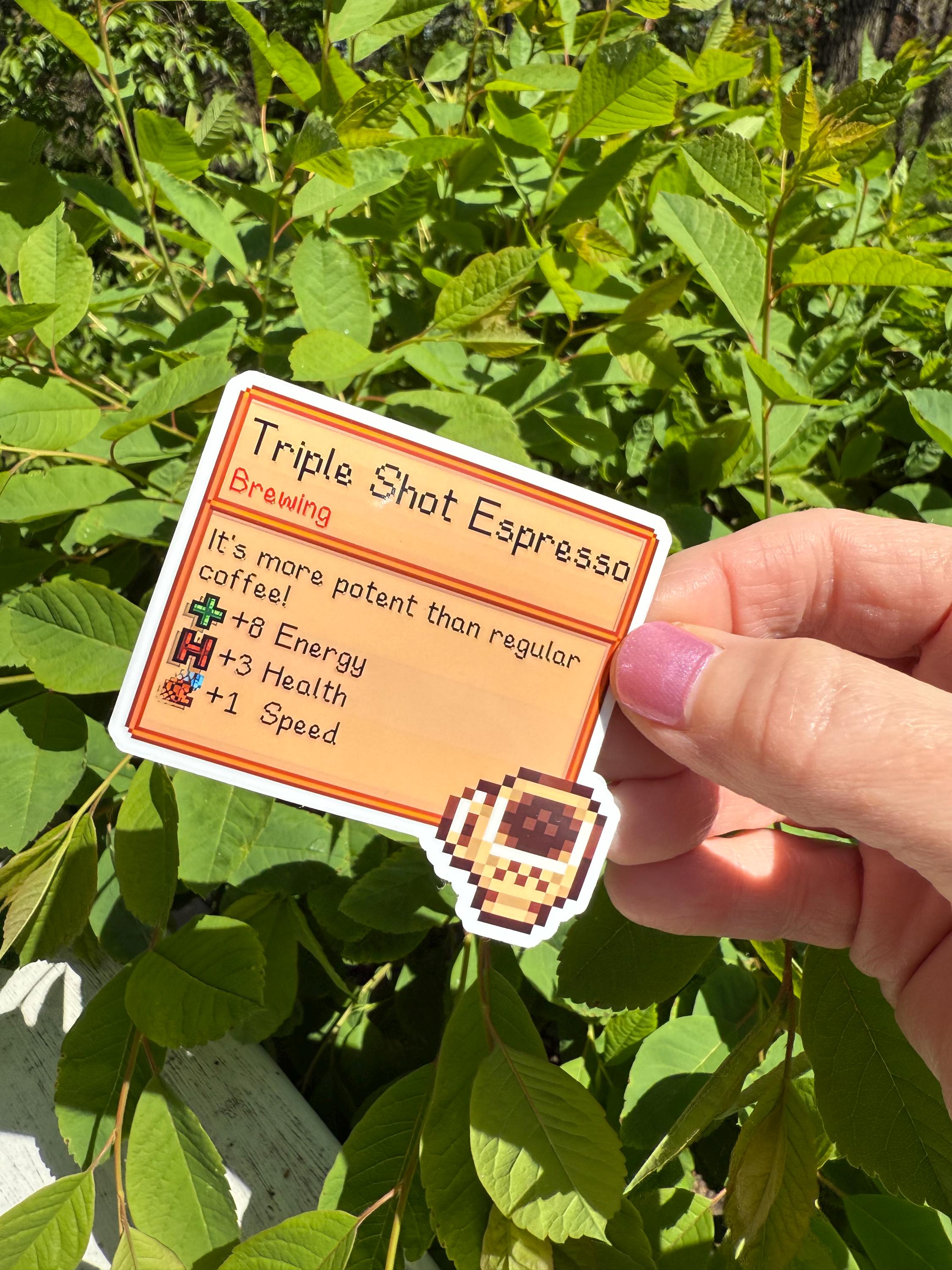 Stardew Valley Triple Shot Espresso Coffee Sticker