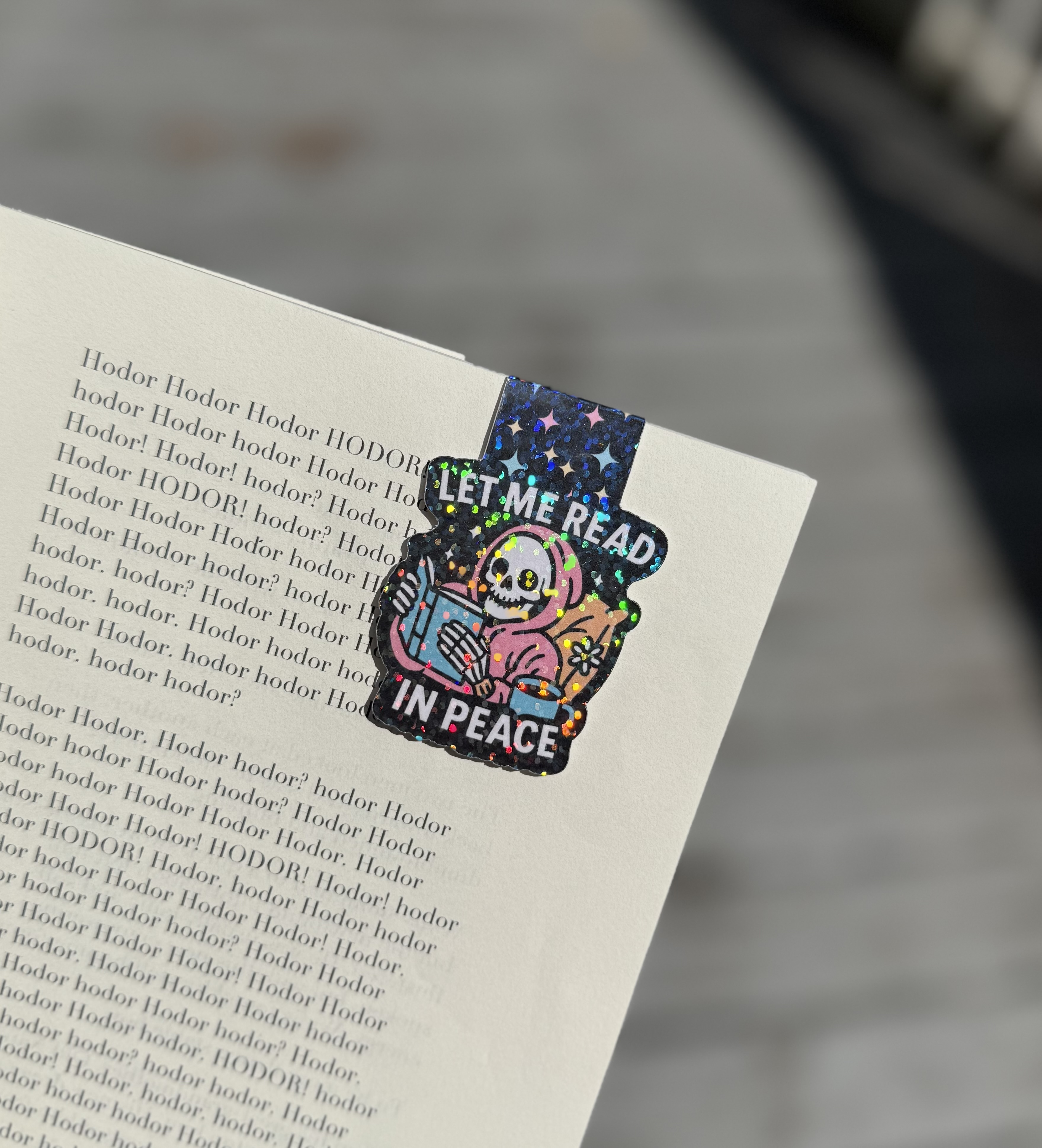 Let Me Read in Peace Skeleton Magnetic Bookmark