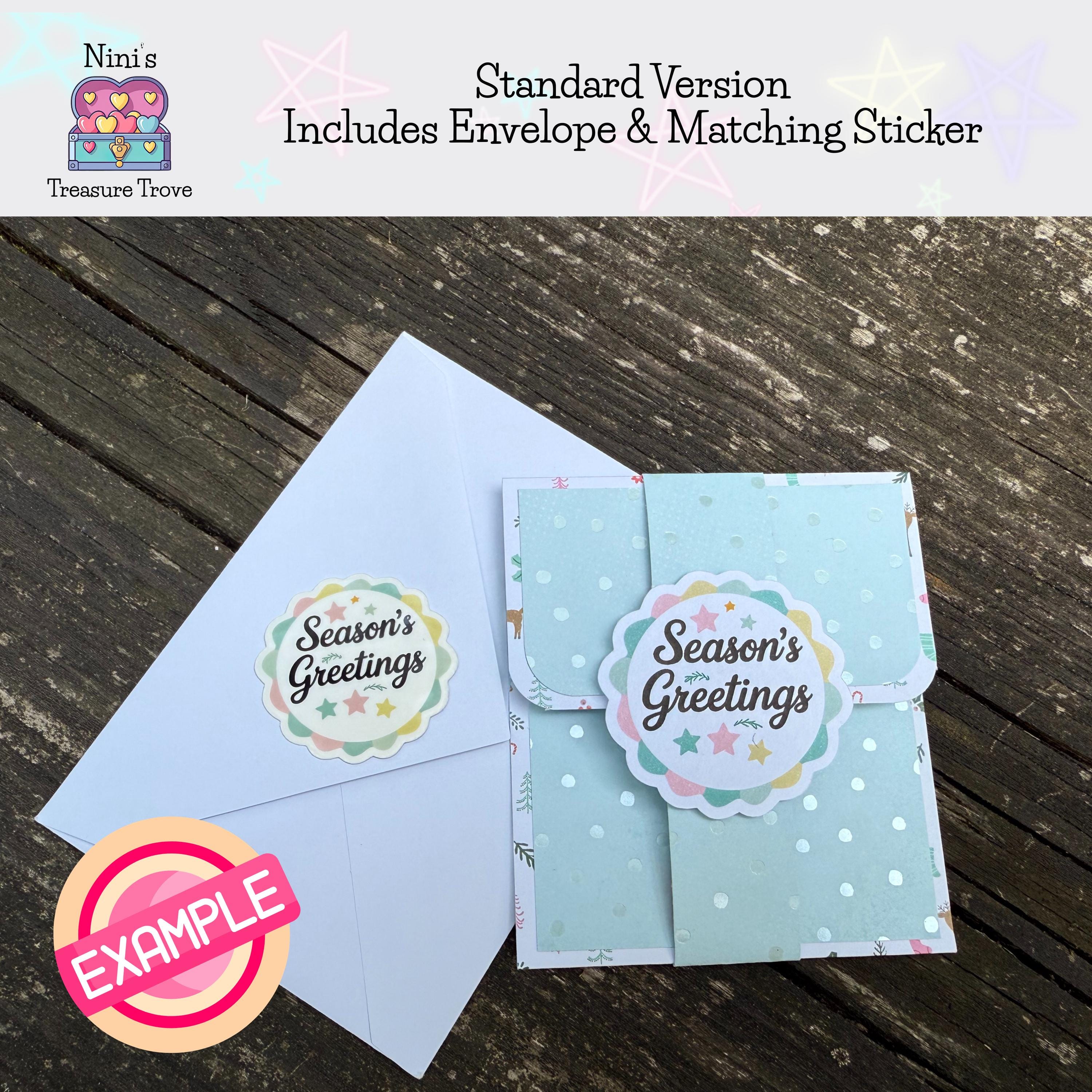 Polar Bear Gift Card Holder – Handmade Holiday Card with Ornament Option