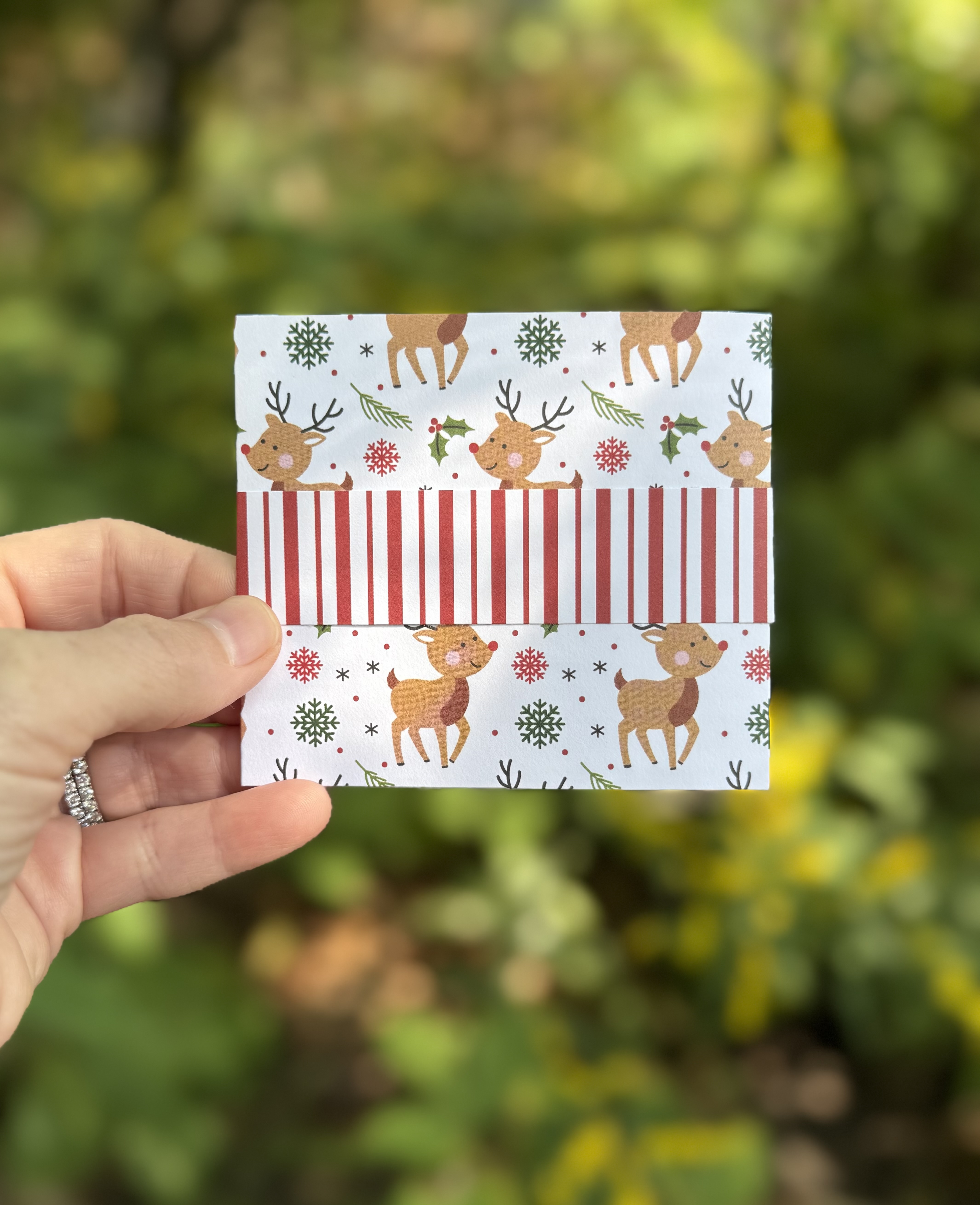 Santa Claus Official Seal Handmade Gift Card Holder – Holiday Card with Ornament Option