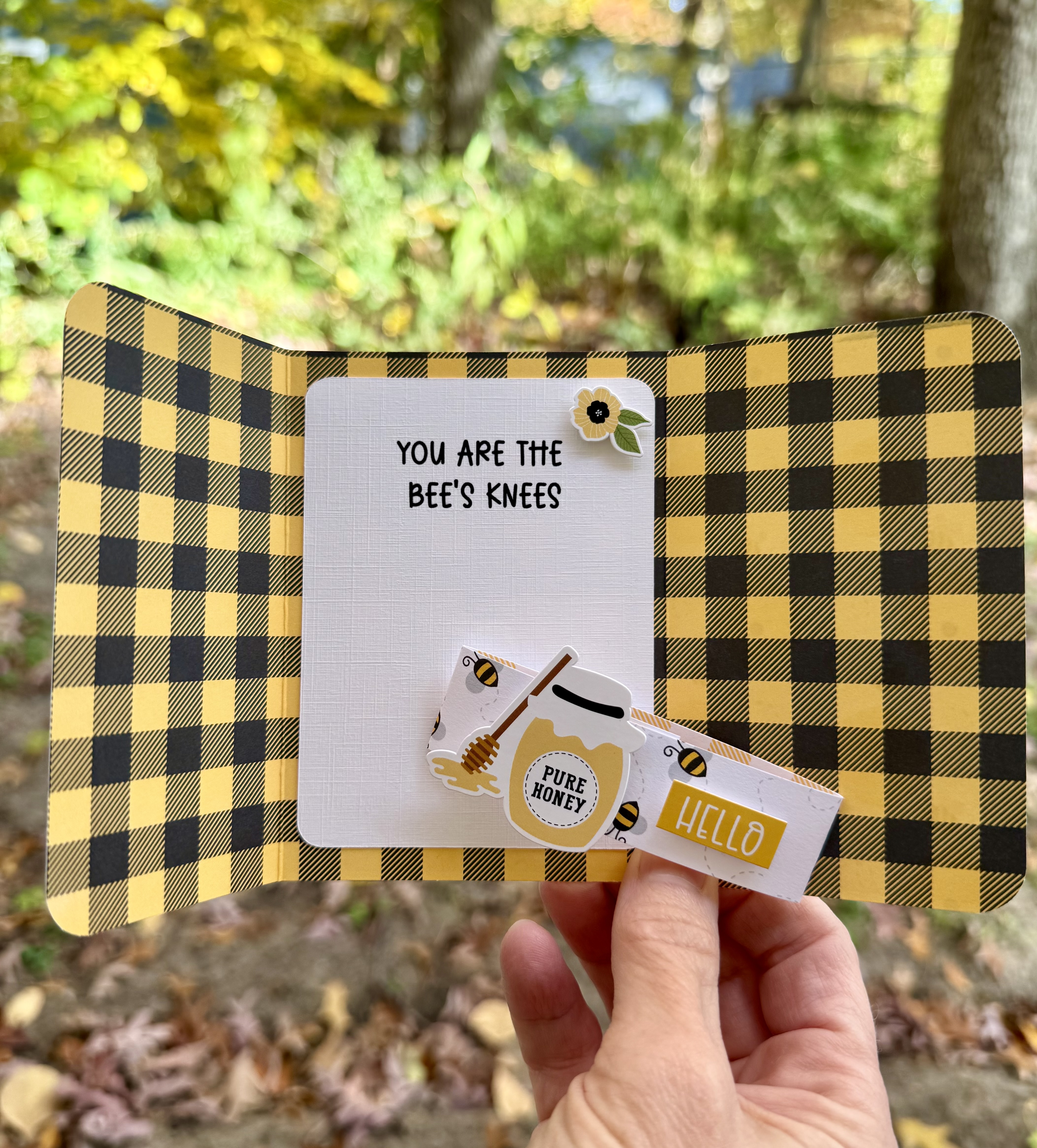 Bee Appreciation Card – “You Are the Bee’s Knees” – Handmade Honeybee Greeting Card with Envelope