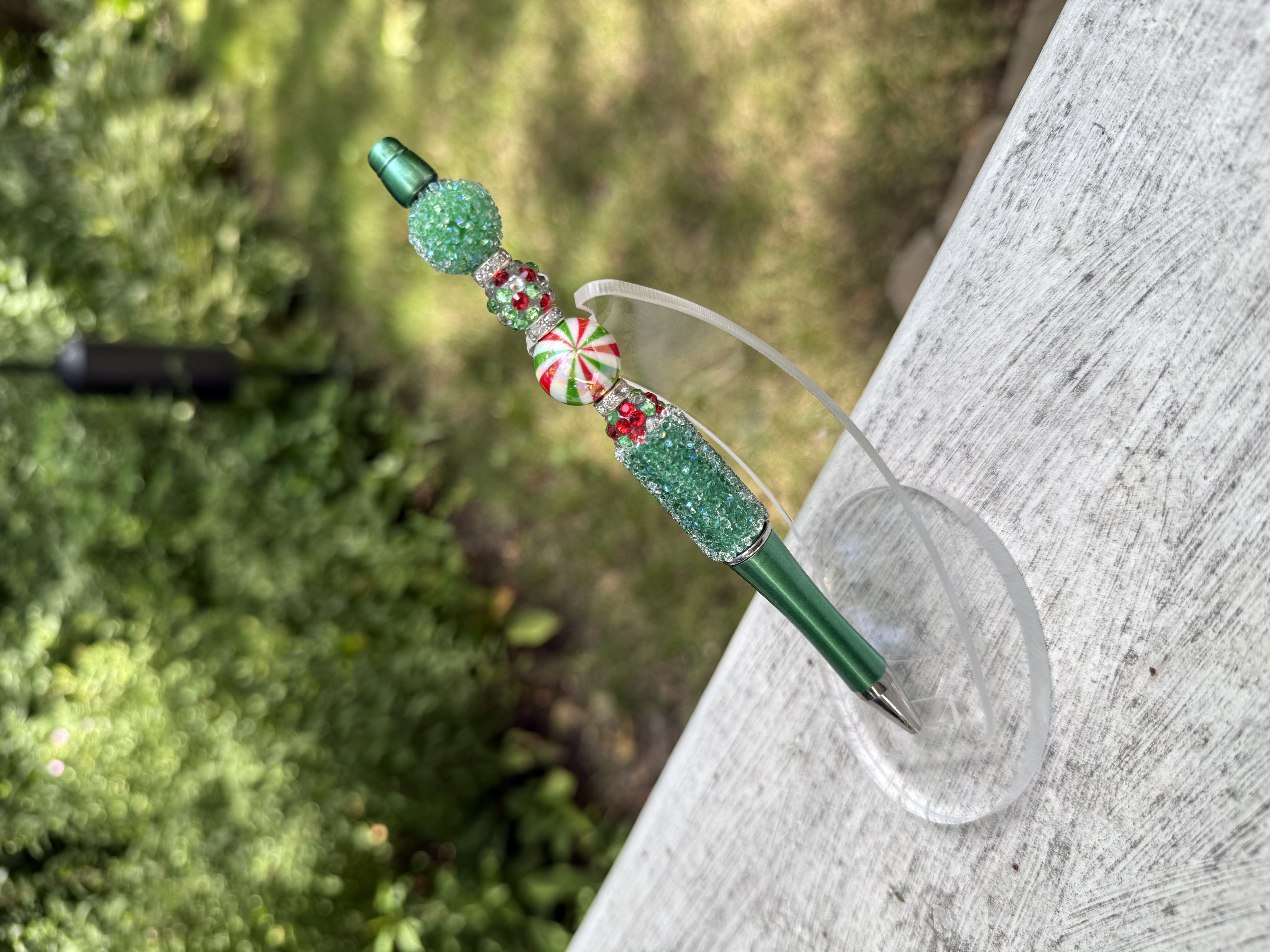 Festive Holiday Beaded Pen with Specialty Beads