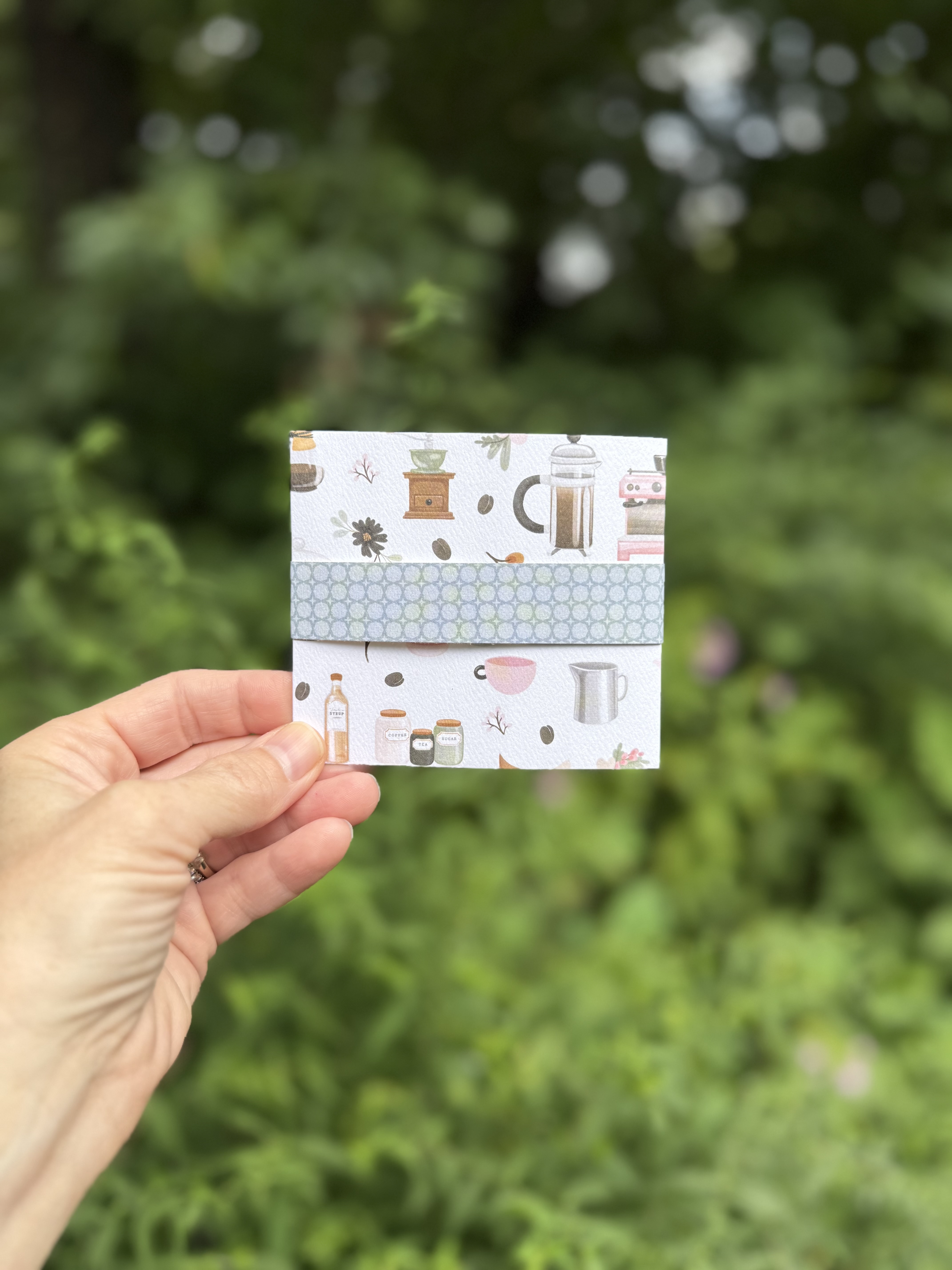 Handmade 'Pour Yourself a Cup of Ambition' Coffee Themed Gift Card Holder