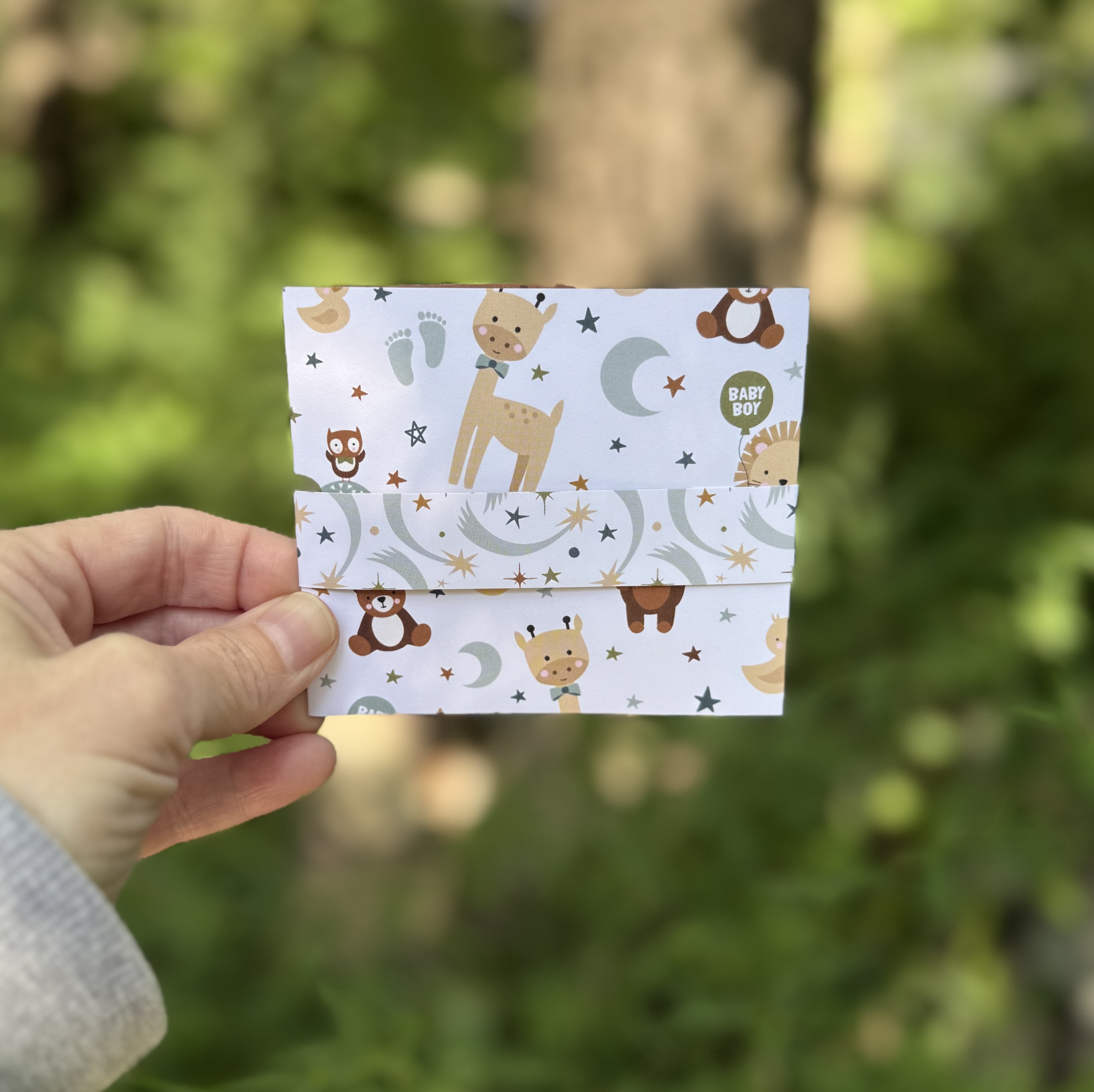 Handmade Gift Card Holder – Baby Shower (Baby Boy)