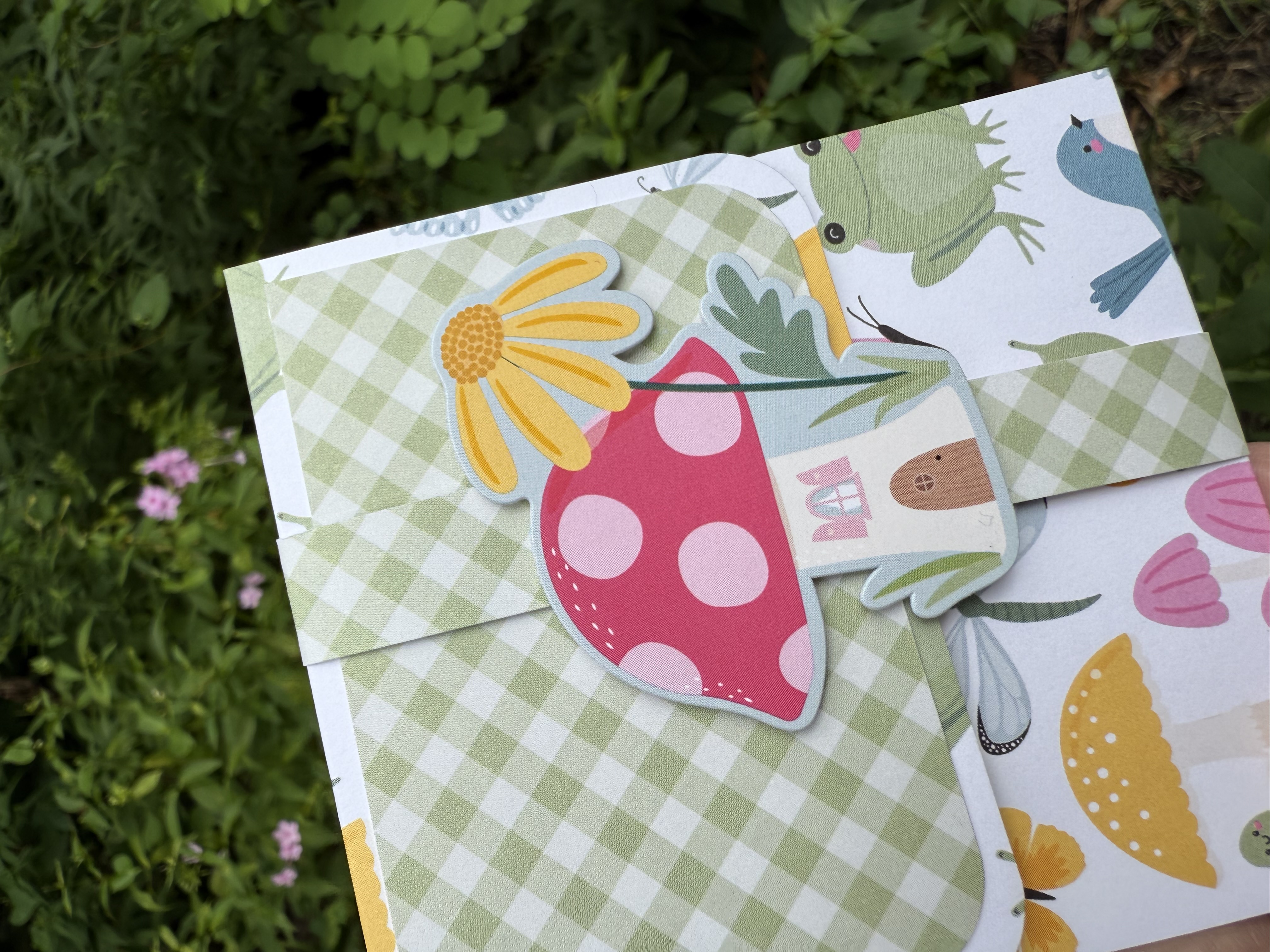 Handmade Cottagecore Toadstool Mushroom Gift Card Holder