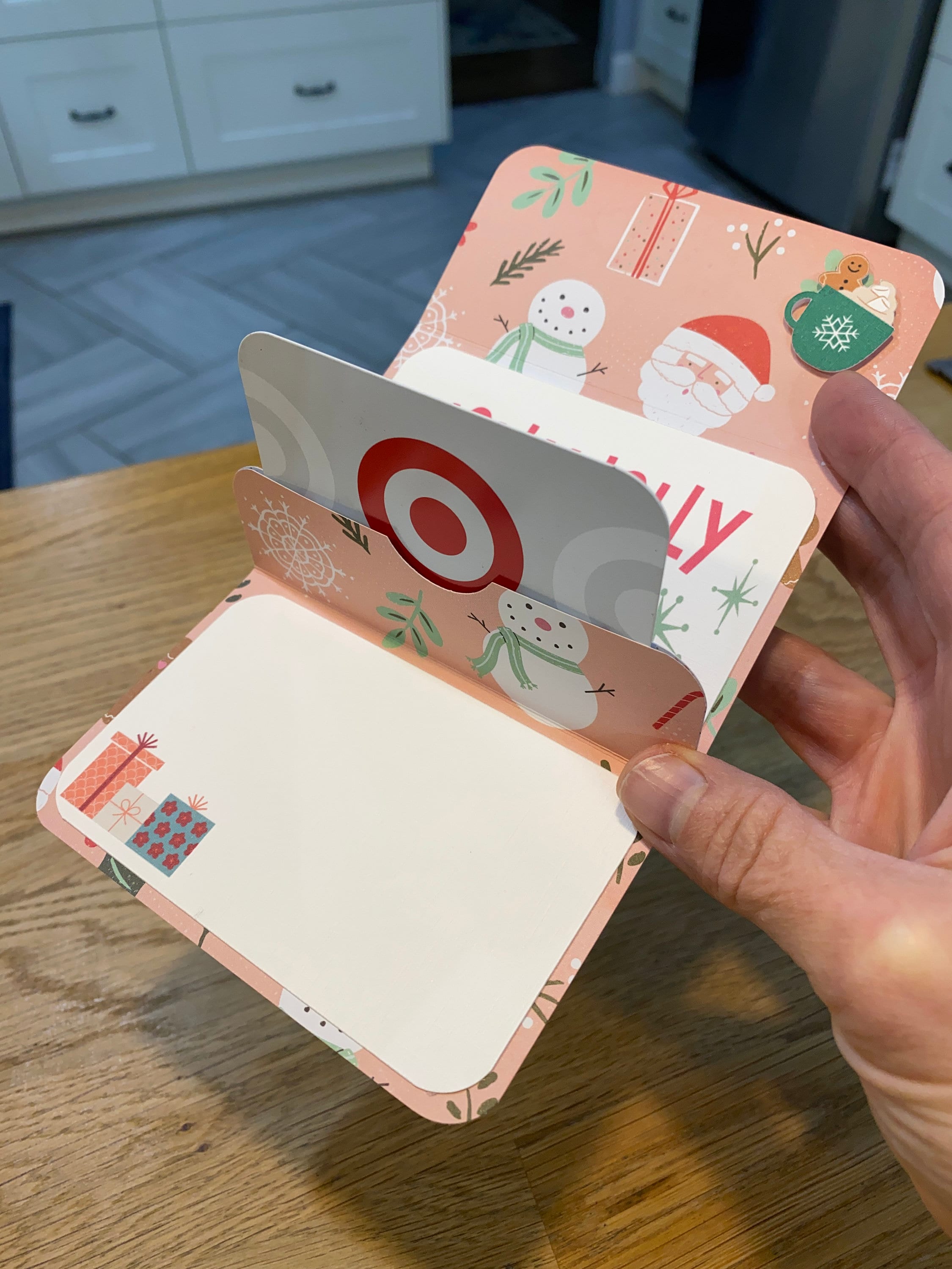 Holly Jolly Holiday Santa Handmade Gift Card Holder