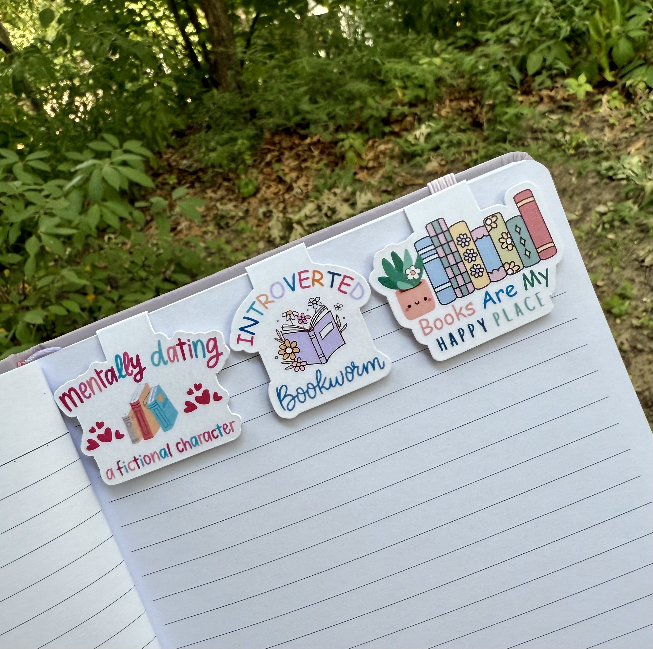 Mini-Marks™ Set of 3 Bookish Miniature Magnetic Bookmarks - Cute Book Lover Gift