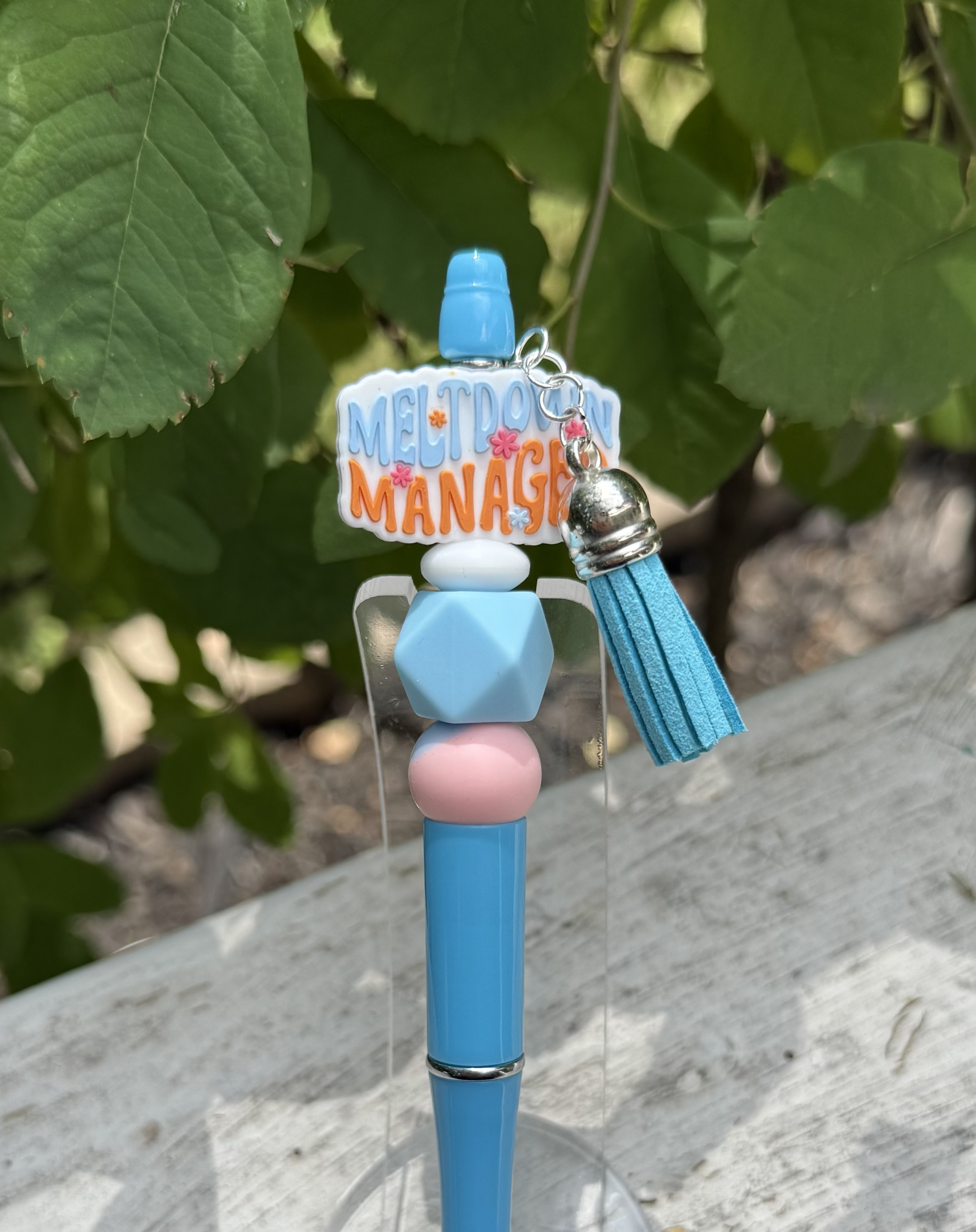 Meltdown Manager Hand Beaded Pen