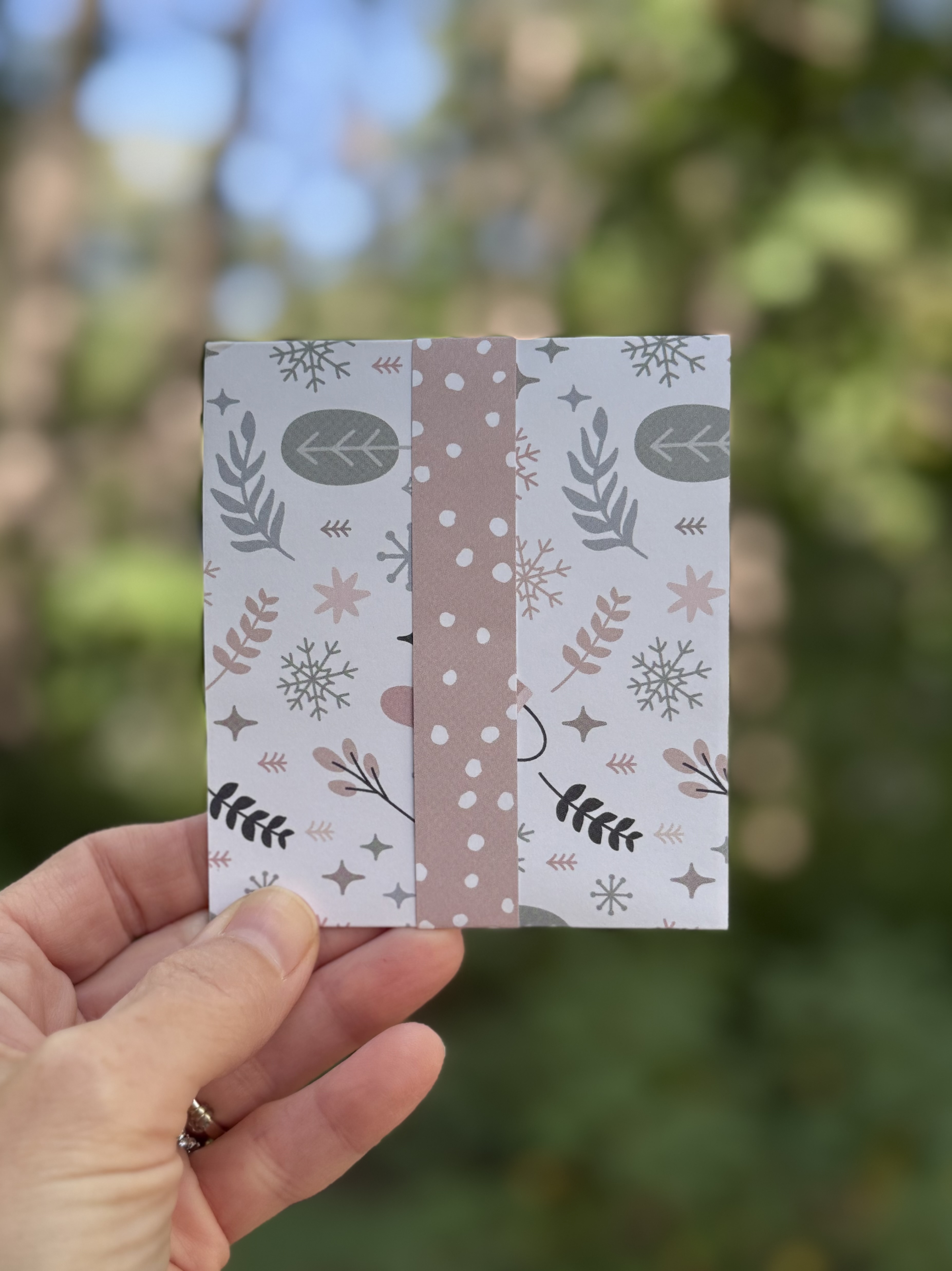 Cozy Winter Handmade Gift Card Holder – Holiday Card with Ornament Option