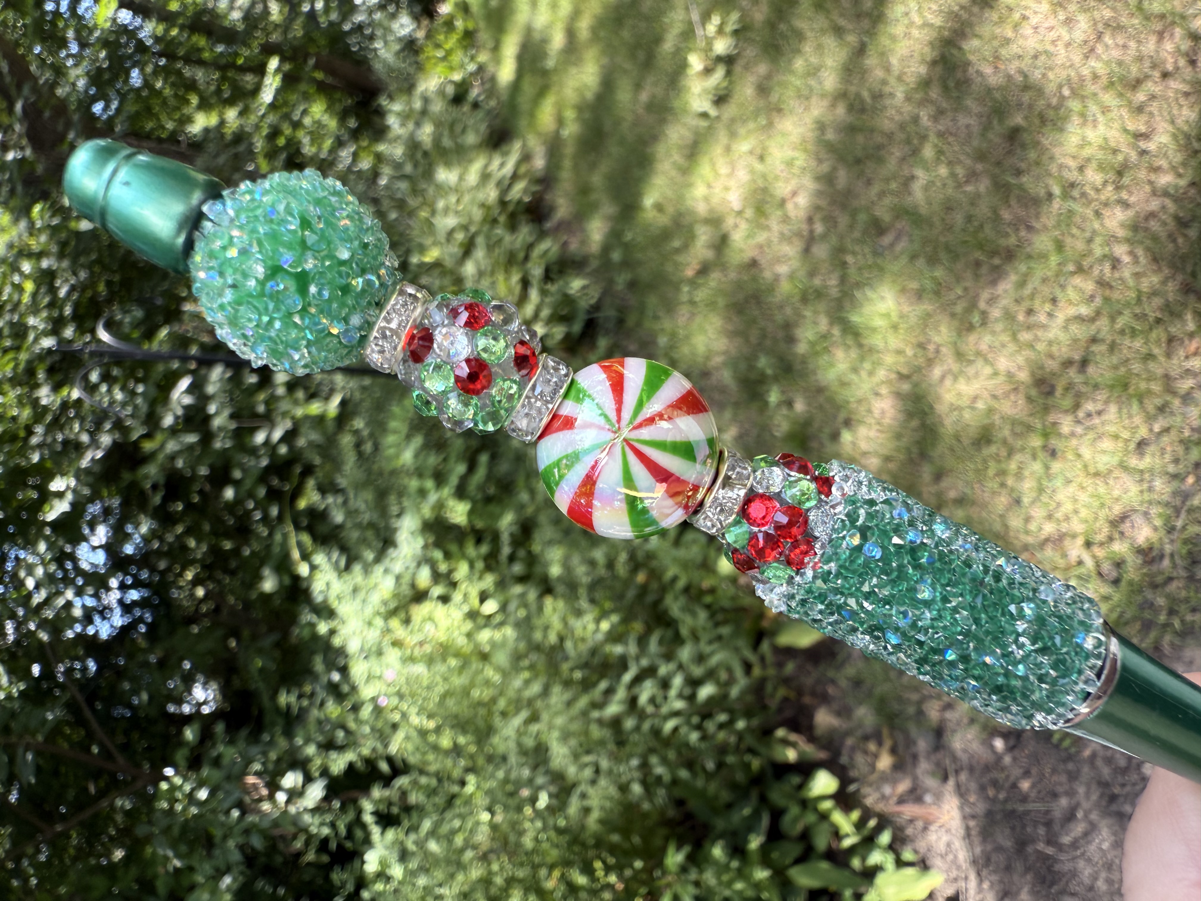 Festive Holiday Beaded Pen with Specialty Beads