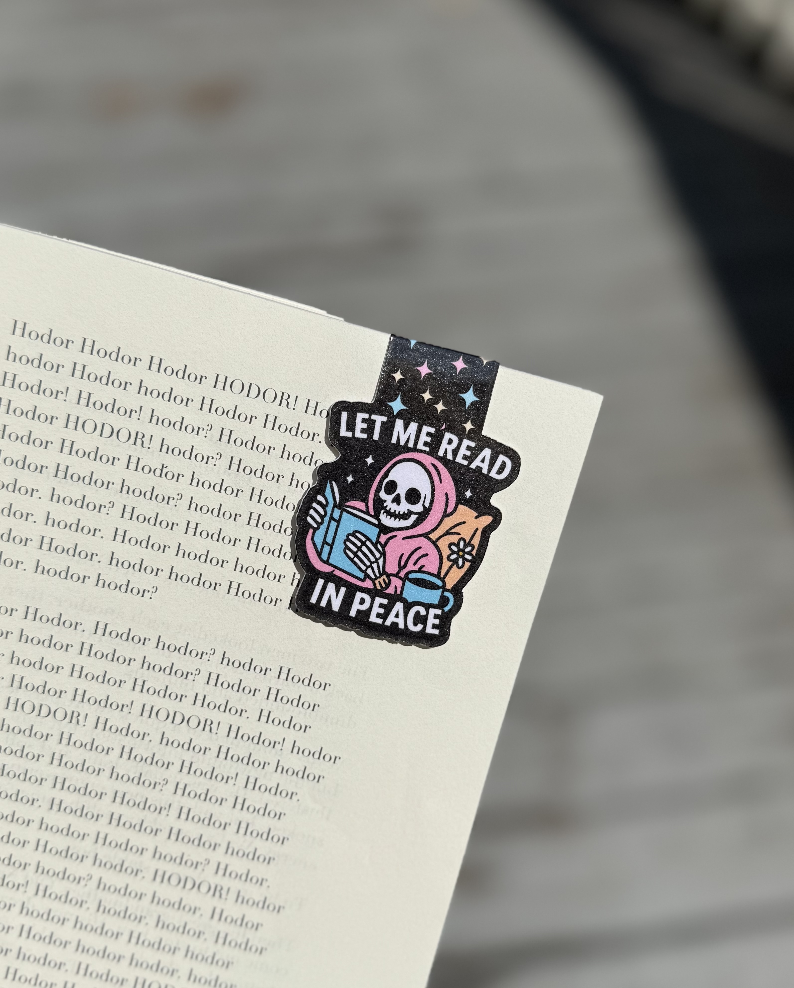 Let Me Read in Peace Skeleton Magnetic Bookmark