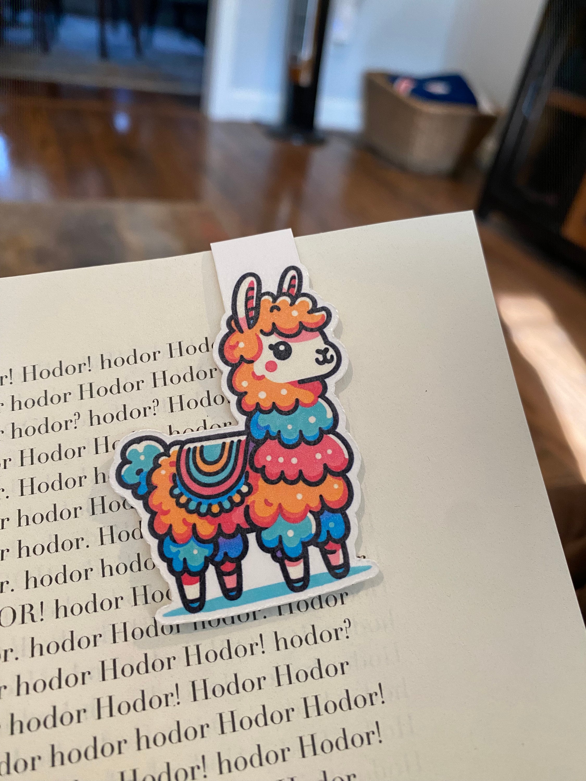 Whimsical Llama Magnetic Bookmark
