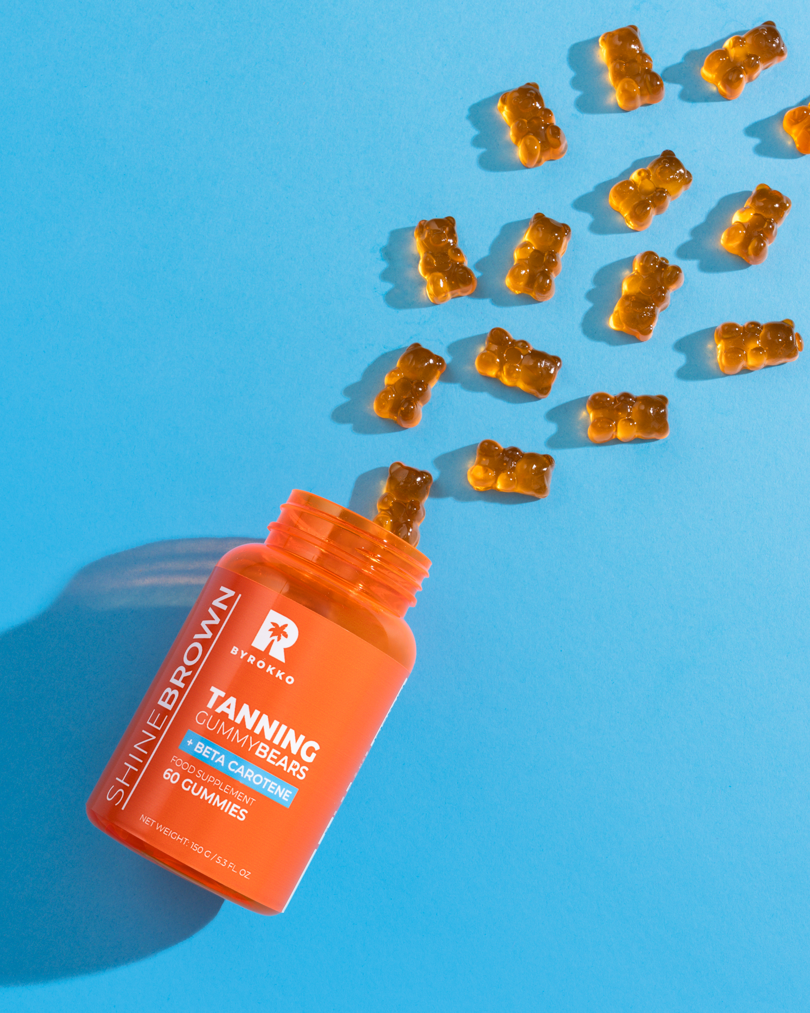 SHINE BROWN Beta Carotene Tanning Gummies 60pcs
