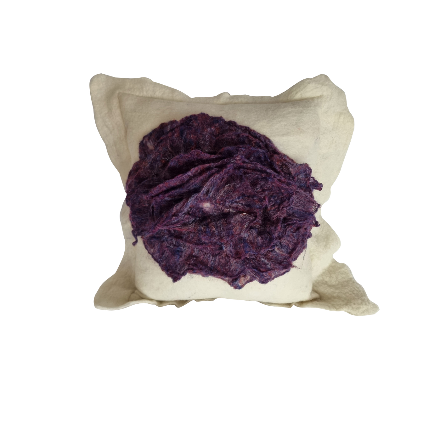 Flower Hand Felted Cushion Cover