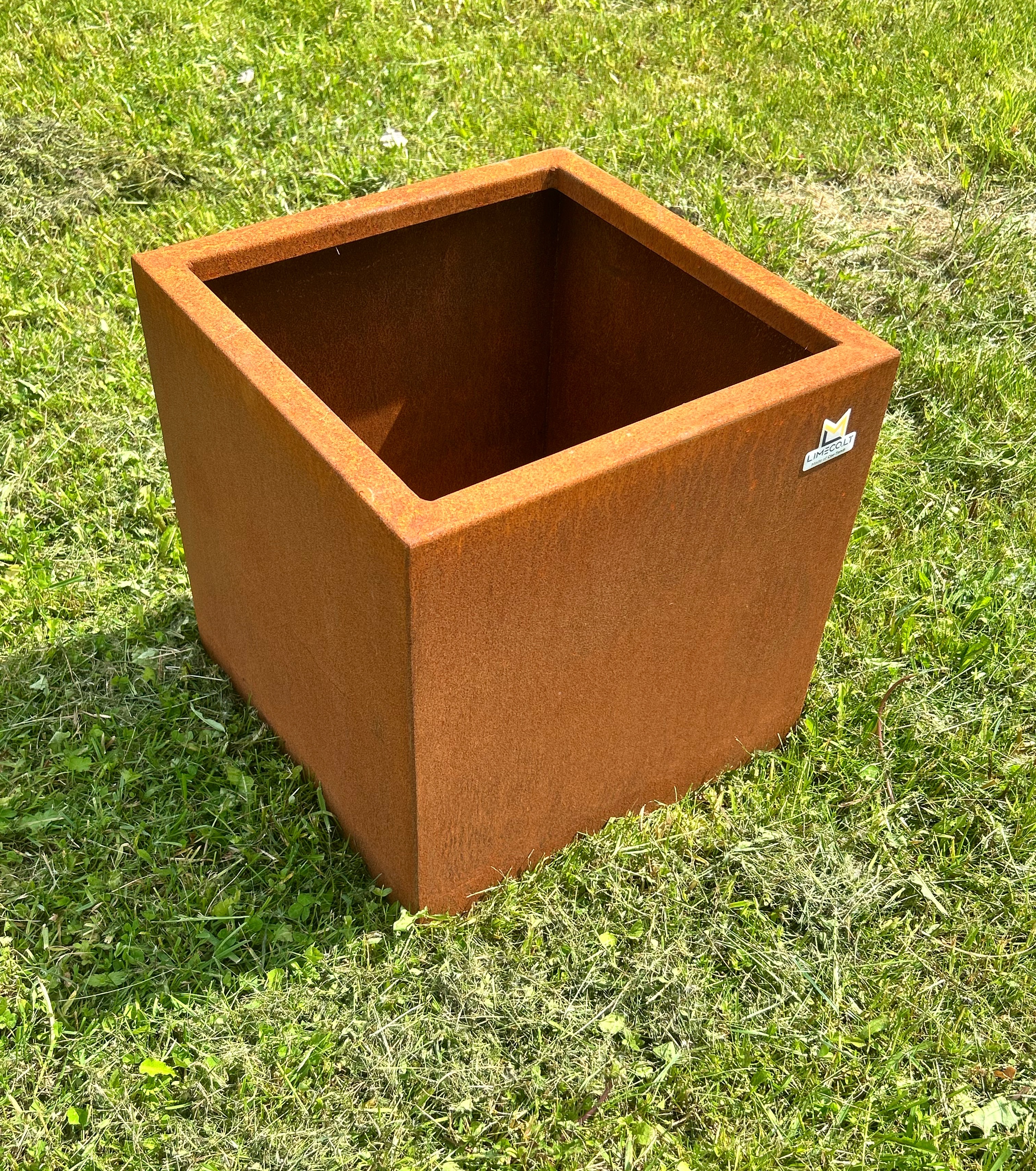 Corten vazonas kubas 400x400x400mm