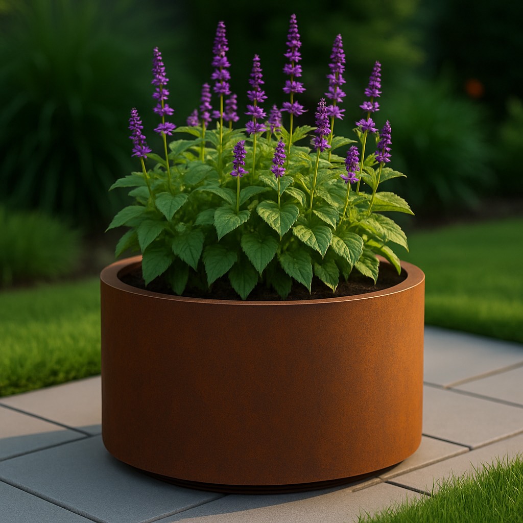 Corten vazonas apvalus 1000x600h mm