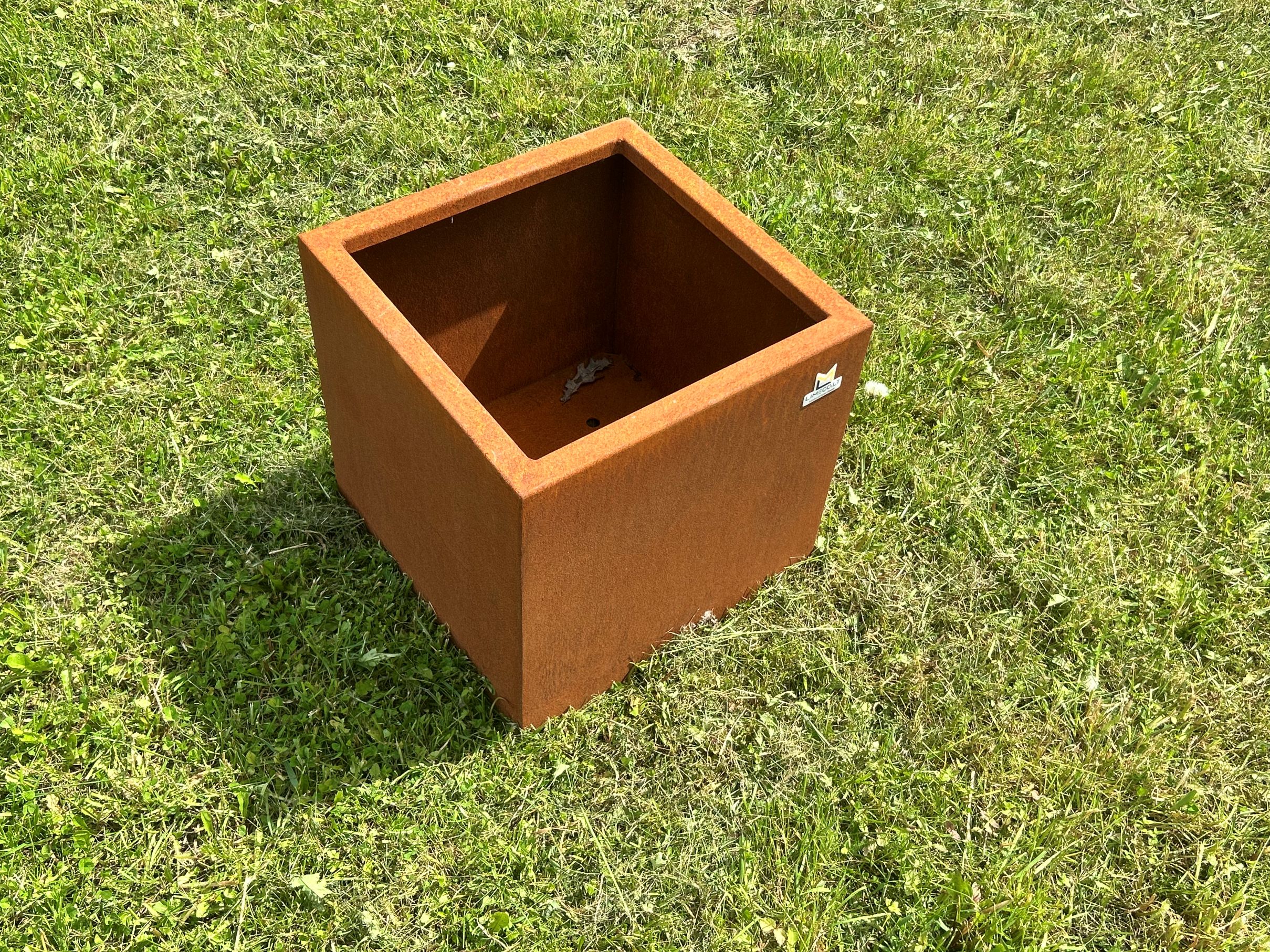 Corten vazonas kubas 500x500x500mm