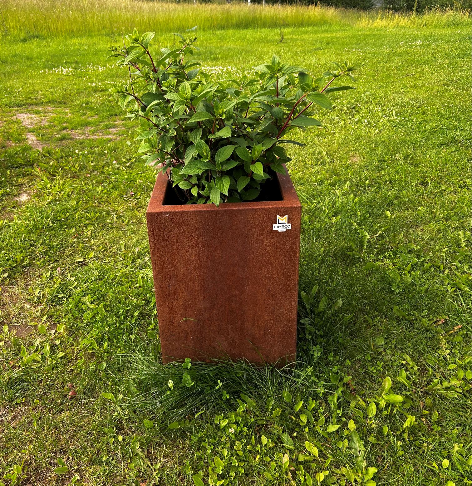 Corten vazonas stačiakampis vertikalus 400x400x600h mm