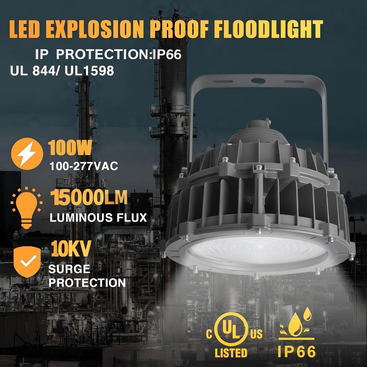 LUMINARIA A PRUEBA DE EXPLOSIONES INDUSTRIAL 100W