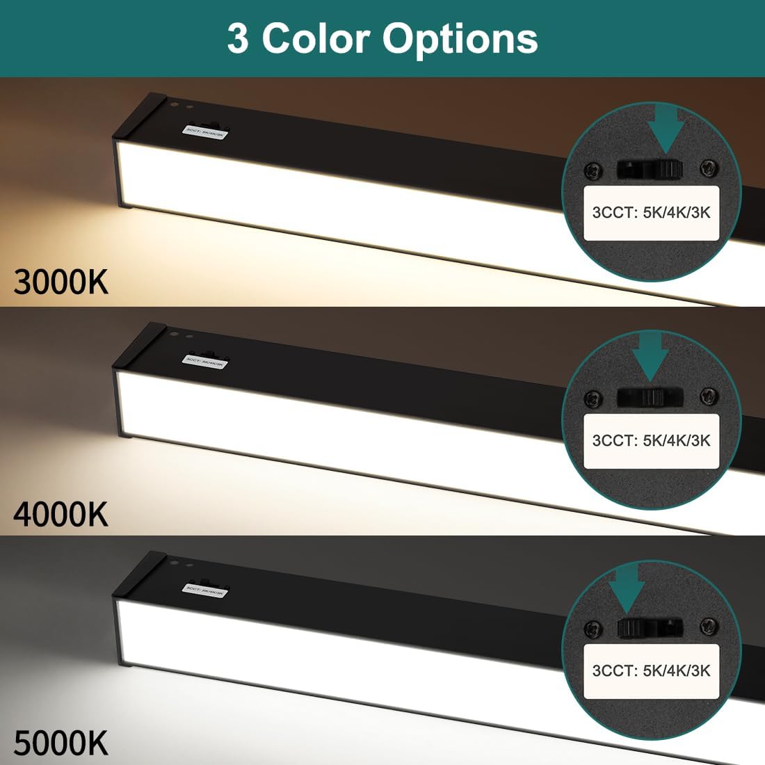 LUM. LINEAL ENLAZABLE 4' 40W, 30/40/50K