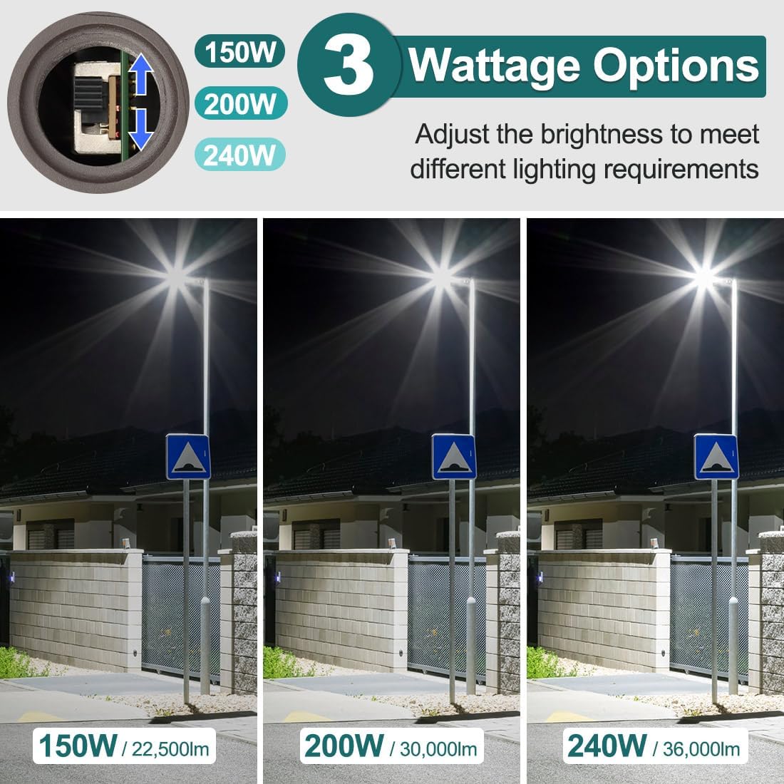 PARKING LOT 150W/200W/240W  Selectable