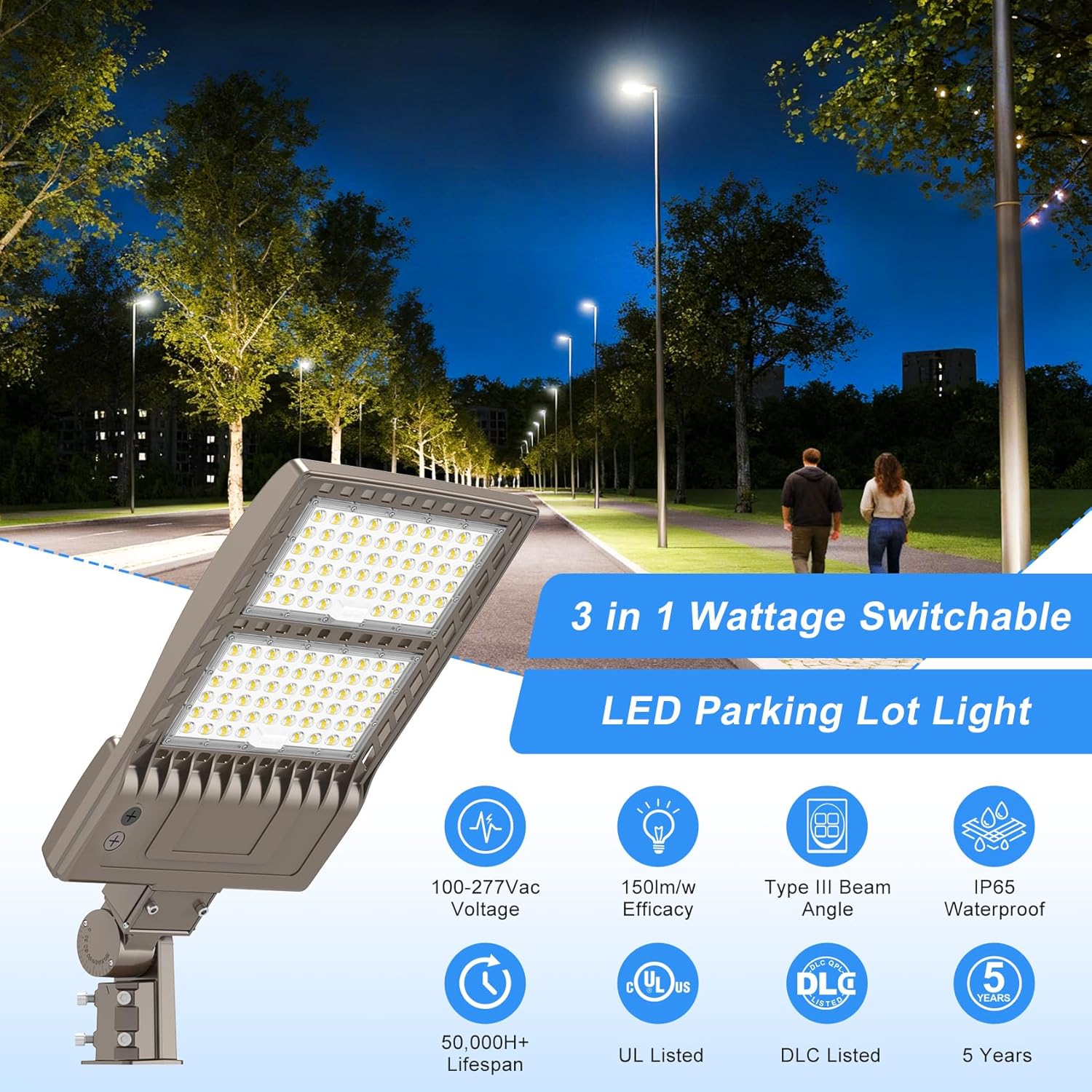 PARKING LOT LIGHT 240W, 320W,400W ajustable
