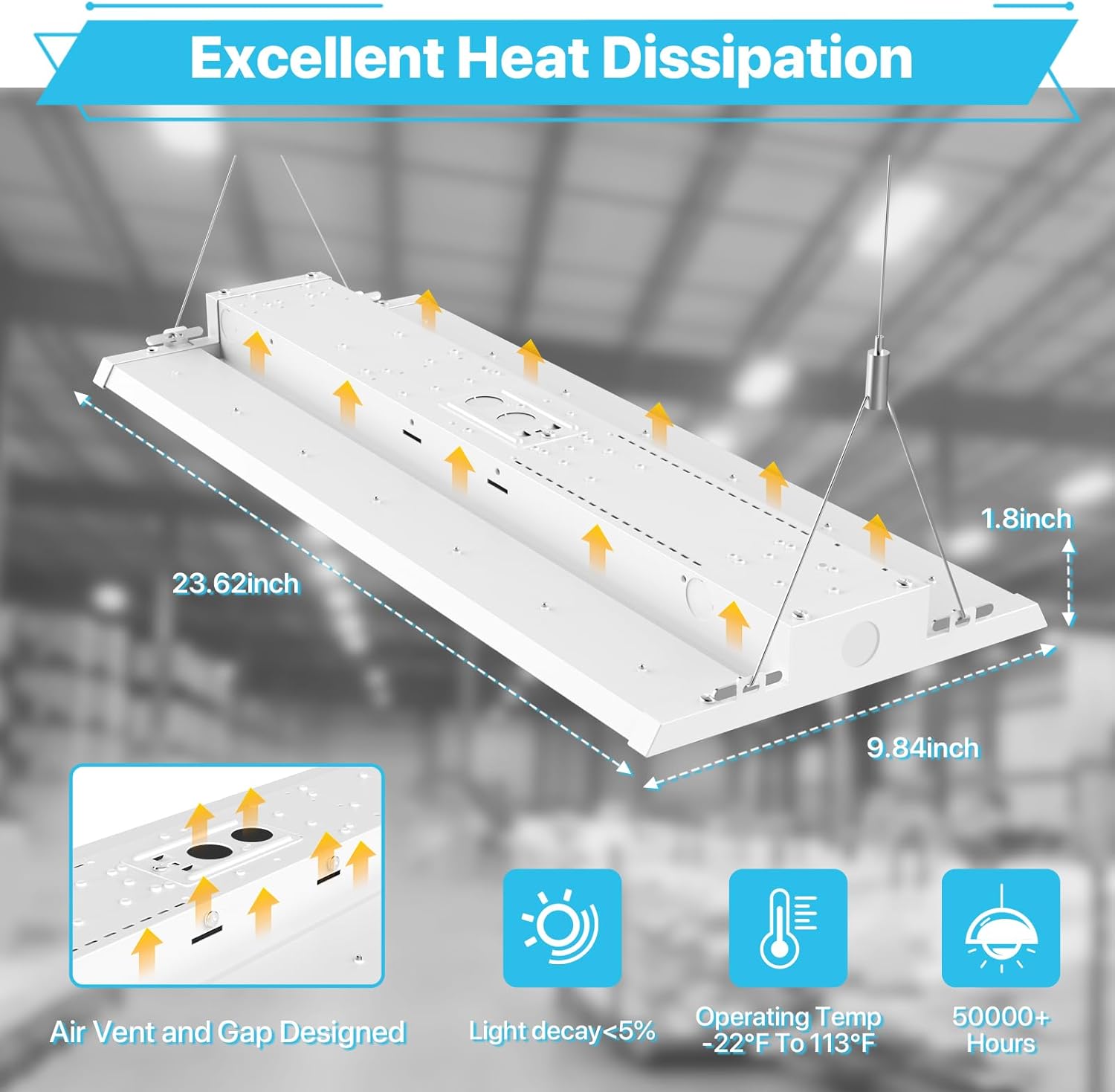 LUMINARIA LINEAL HIGHBAY 165W