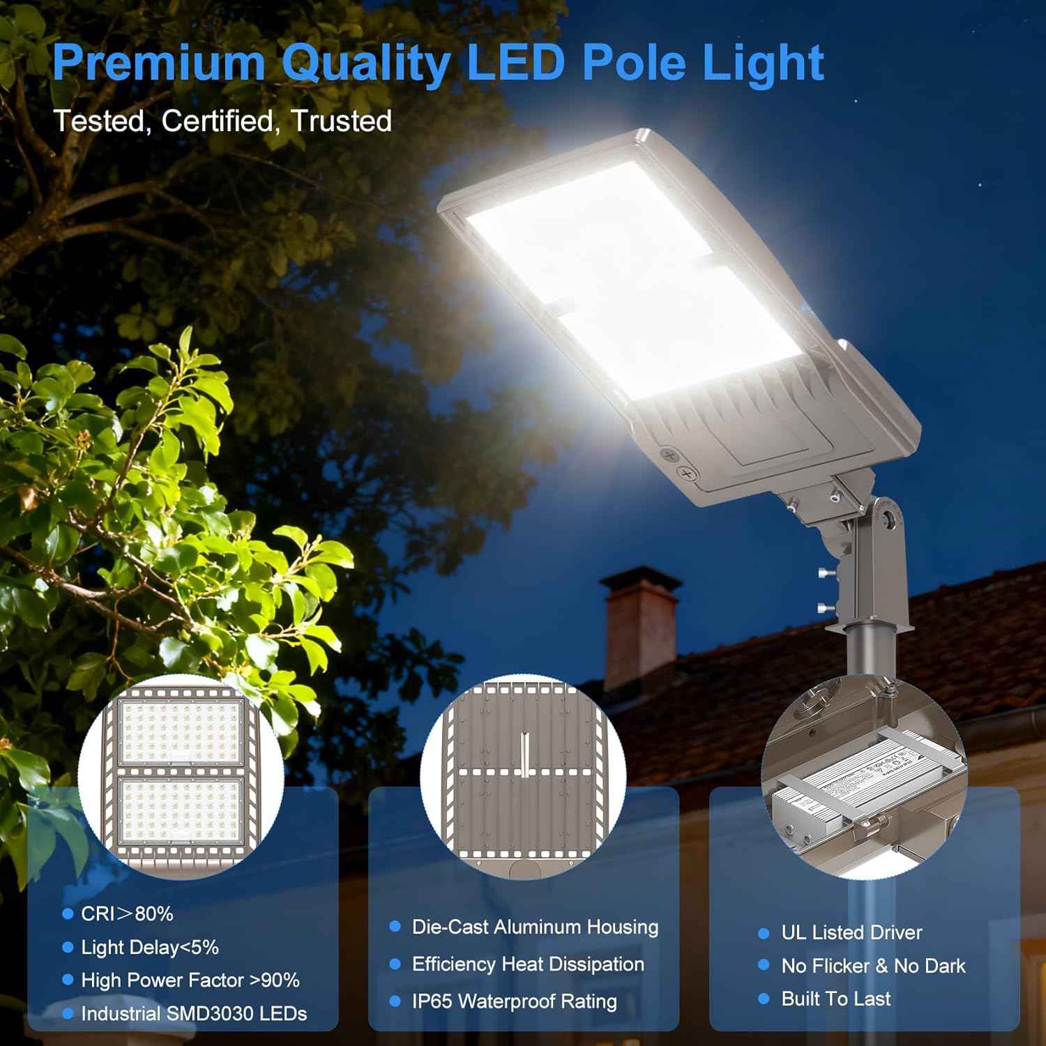 PARKING LOT LIGHT 240W, 320W,400W ajustable