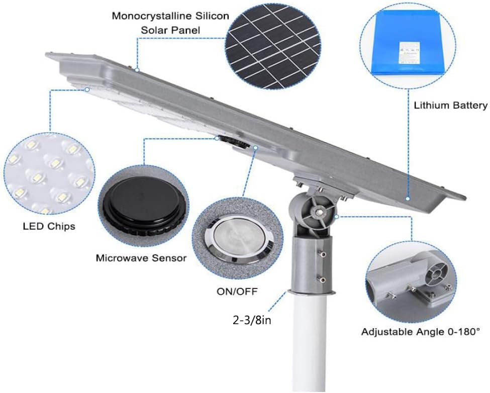 LUMINARIA SOLAR 80W, 5,100LMS 50K
