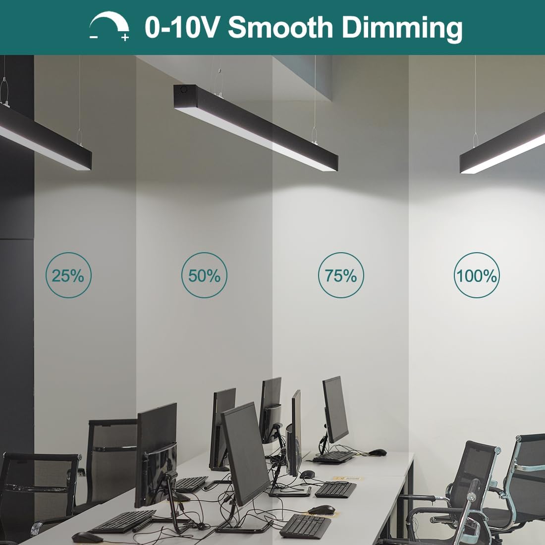 LUM. LINEAL ENLAZABLE 4' 40W, 30/40/50K