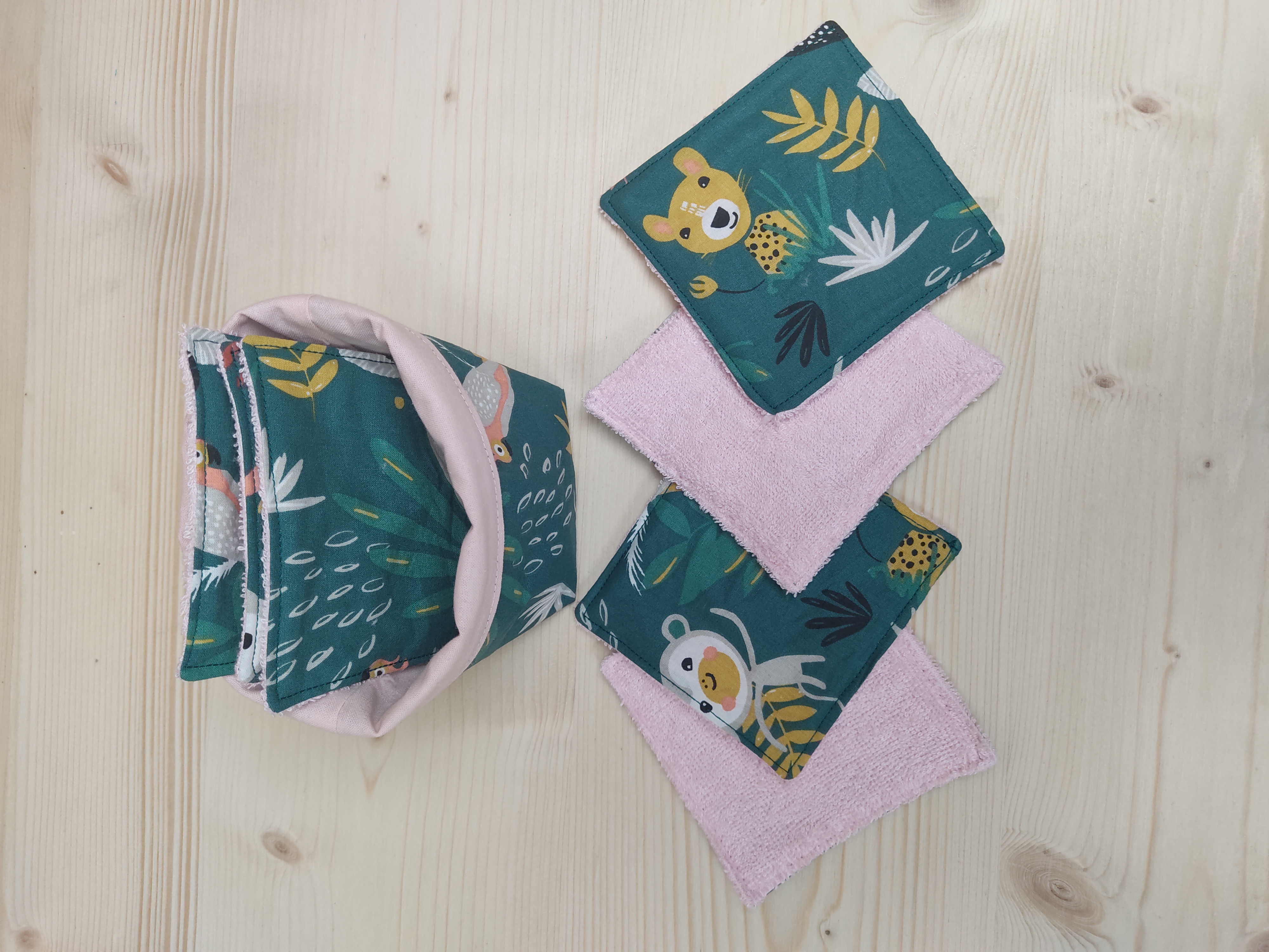 Lot de Lingettes Lavables avec Panière