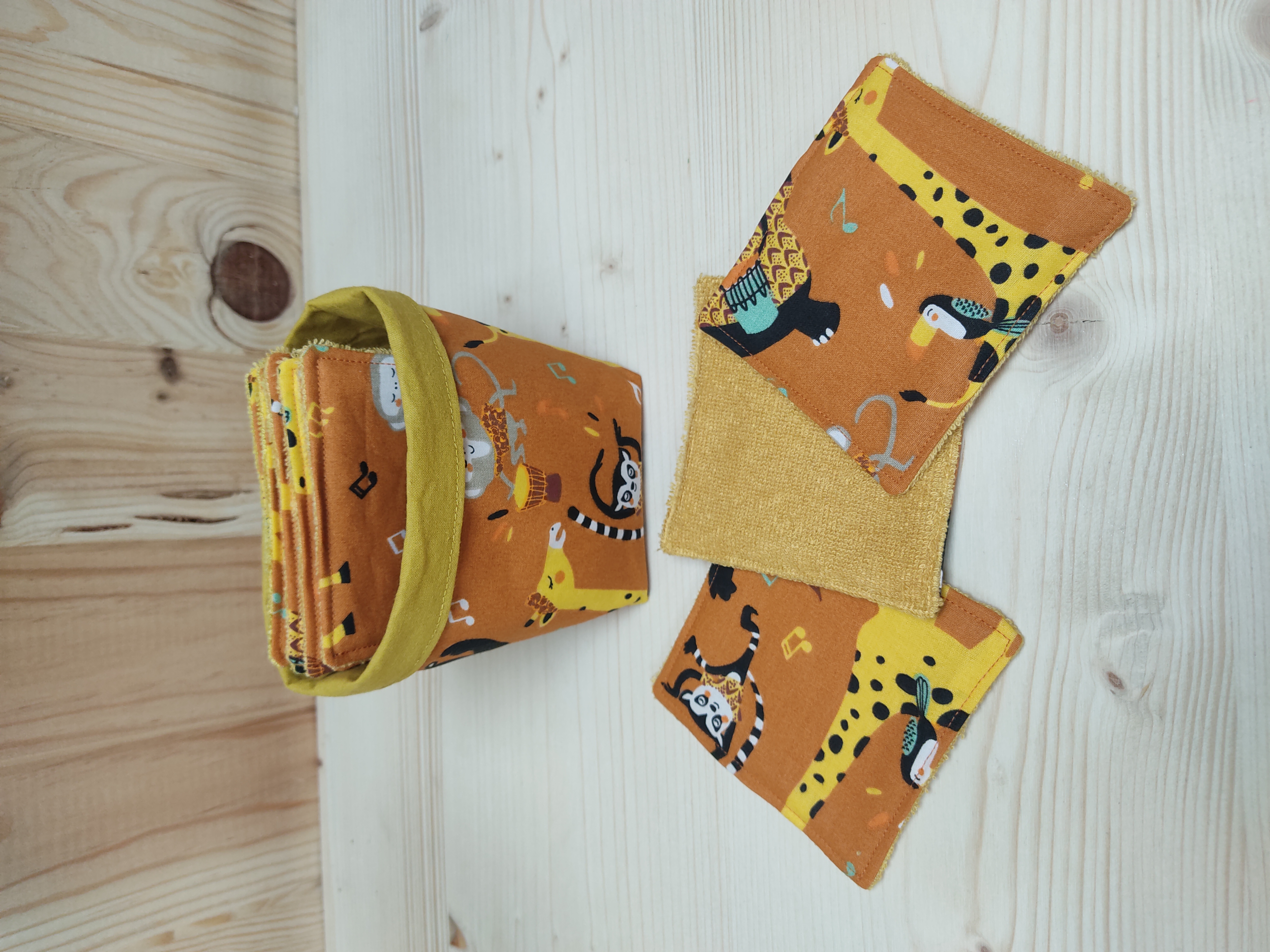 Lot de Lingettes Lavables avec Panière