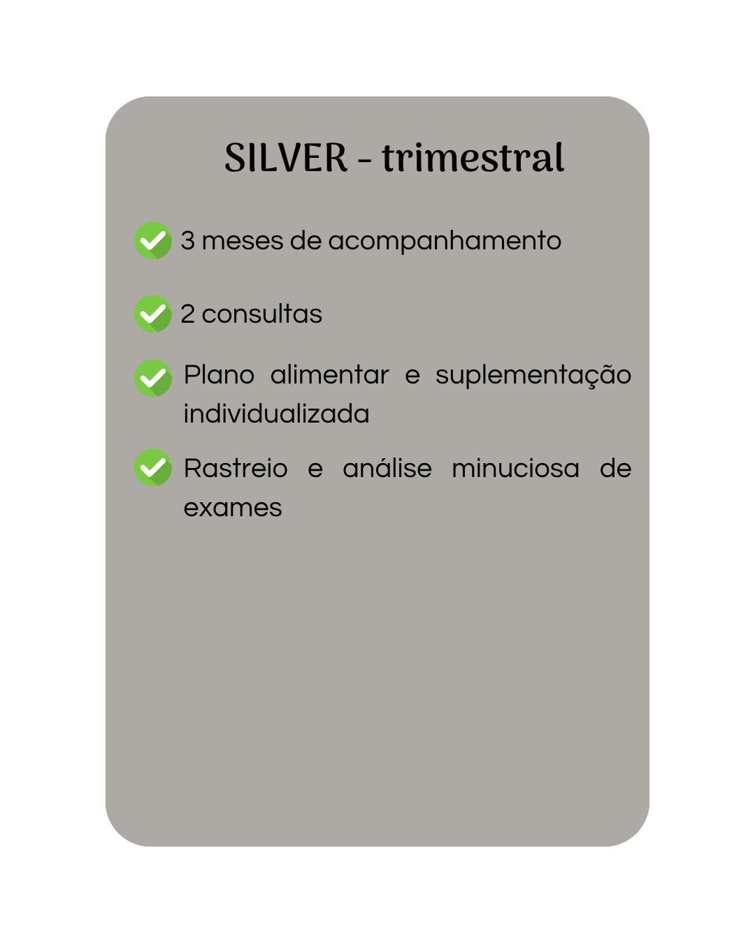 Plano Silver Trimestral