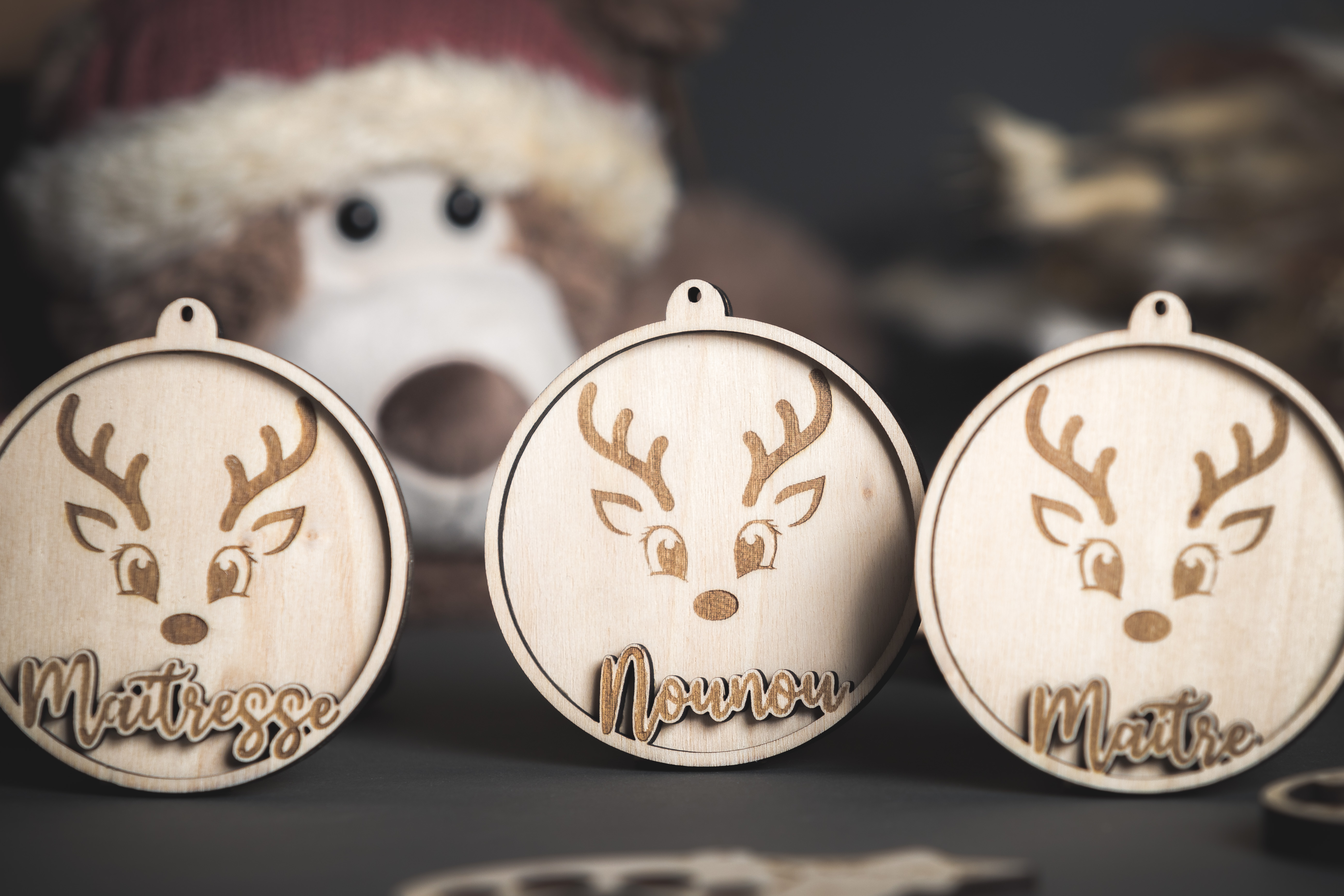 Boules de noël maitre, maitresse ou nounou