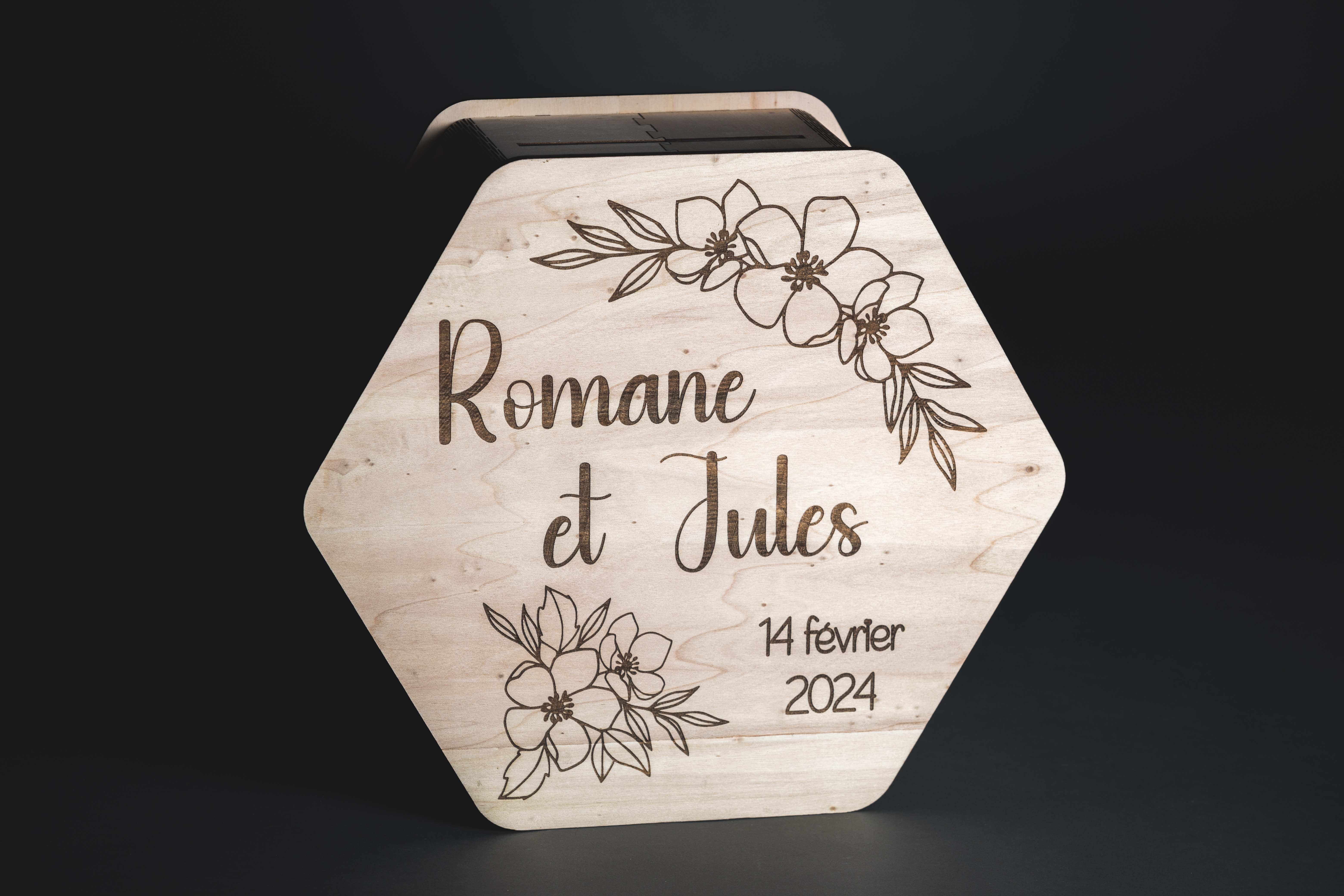 Boite de mariage hexagone