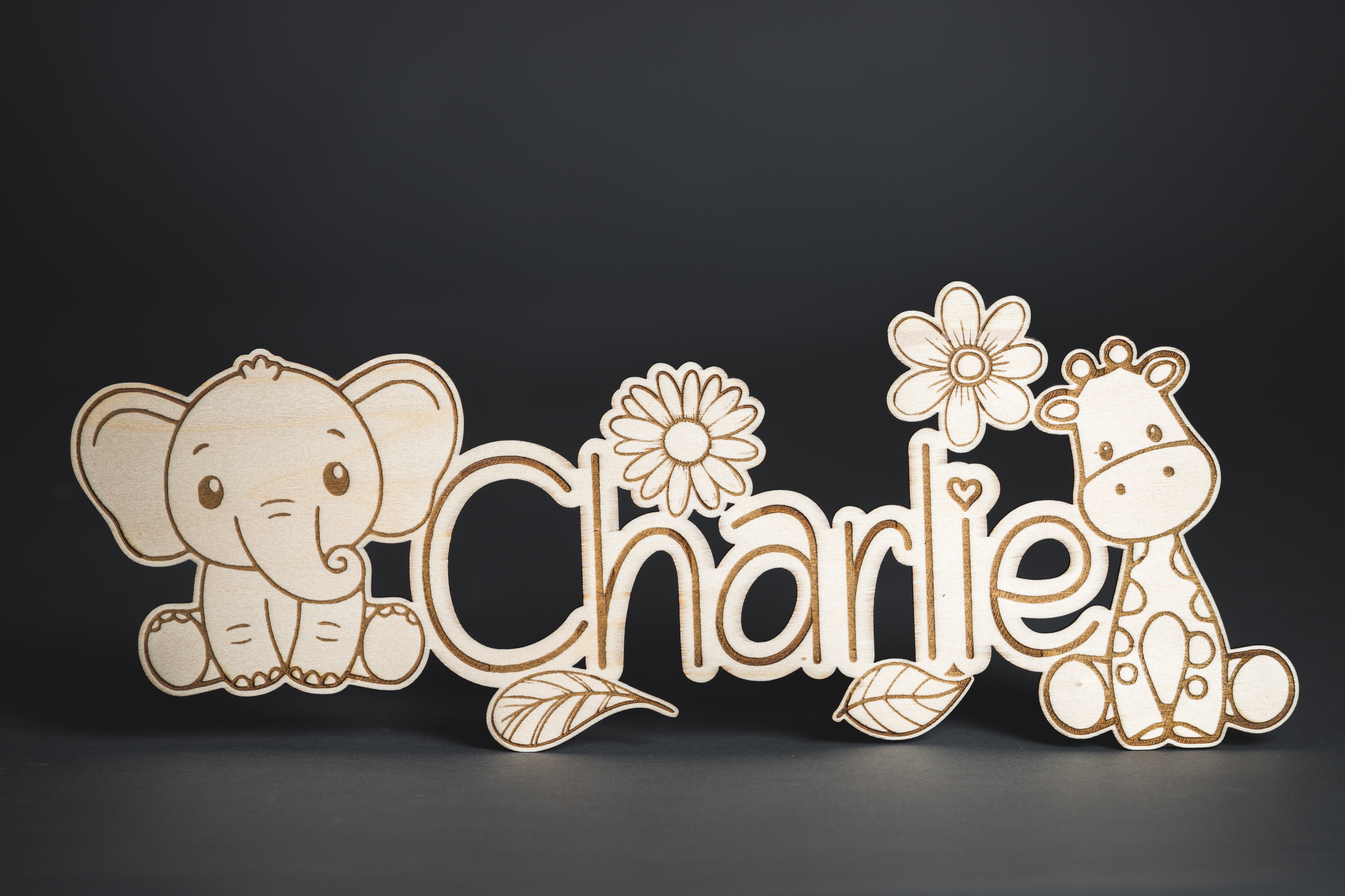 Prénom de porte thème éléphant 
