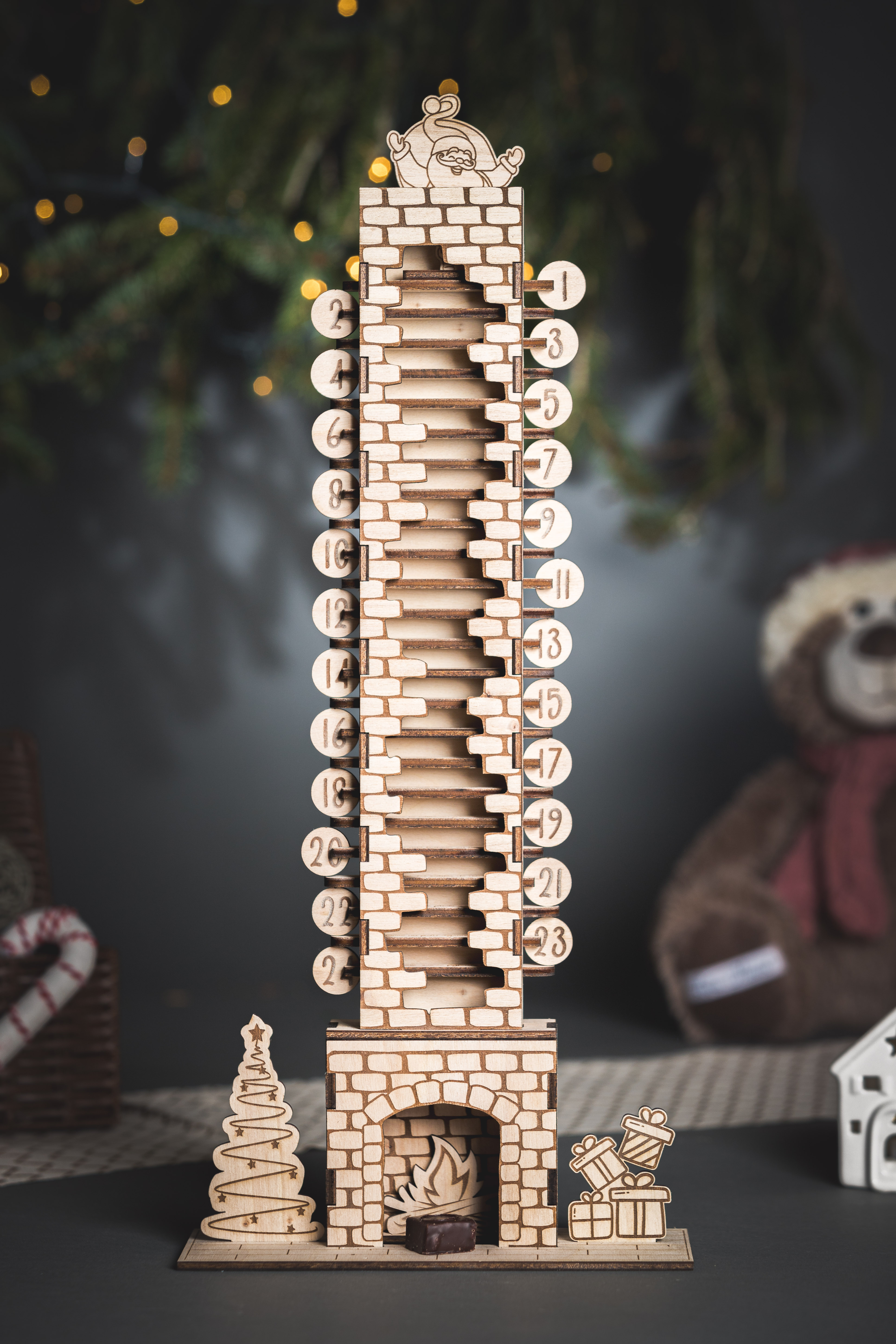 Calendrier de l'avent cheminée magique