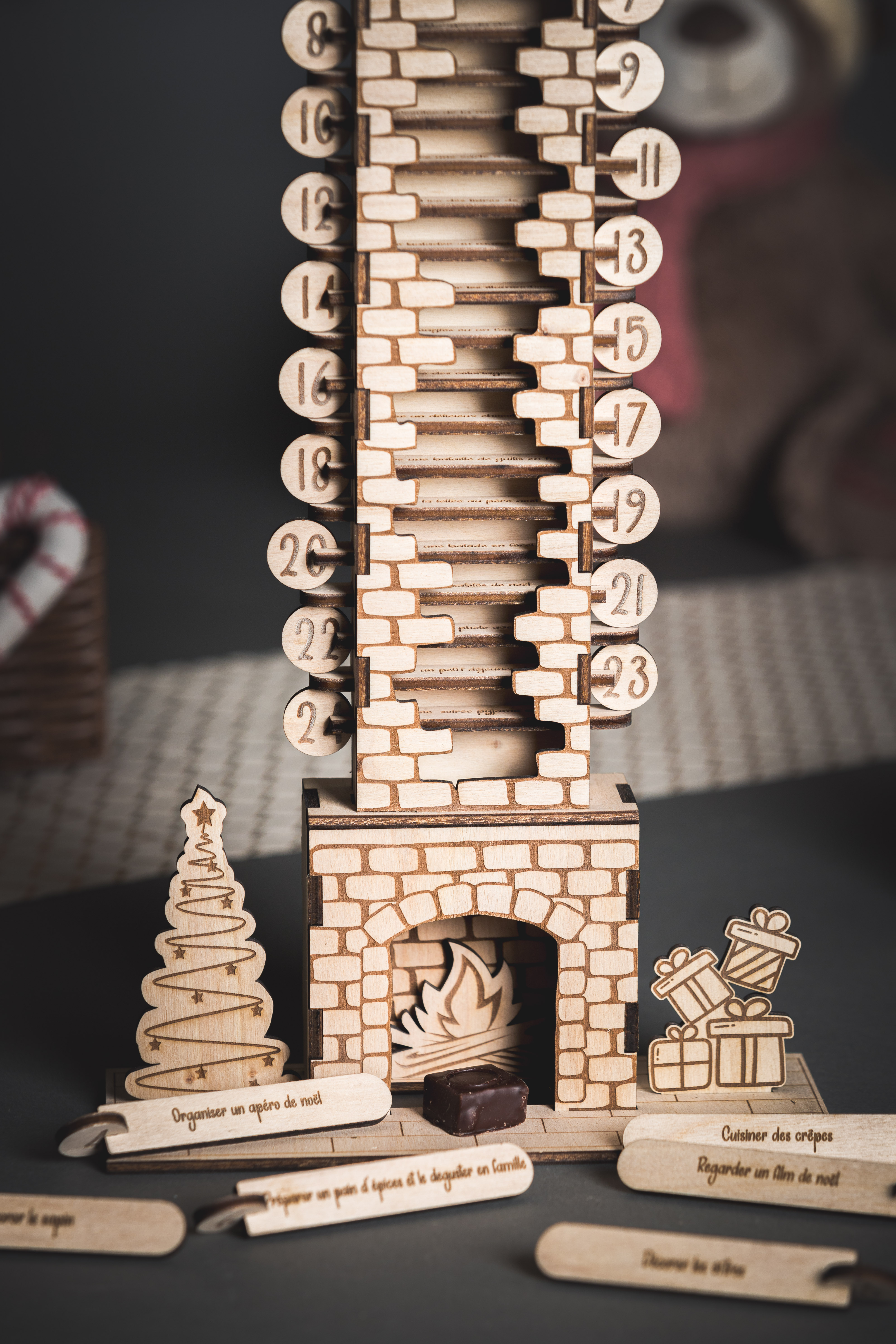 Calendrier de l'avent cheminée magique