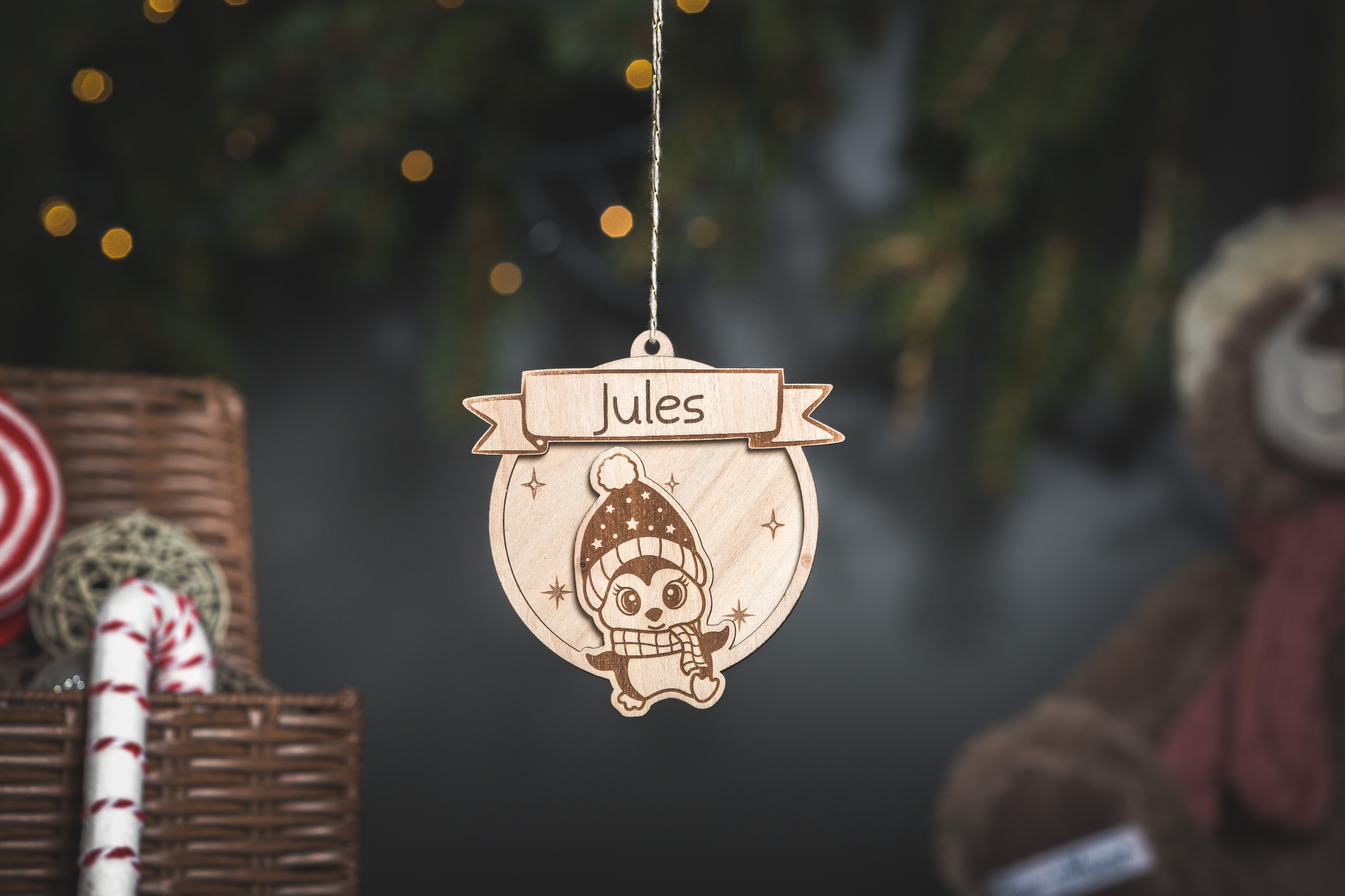 Boule de noël poussière d'étoiles