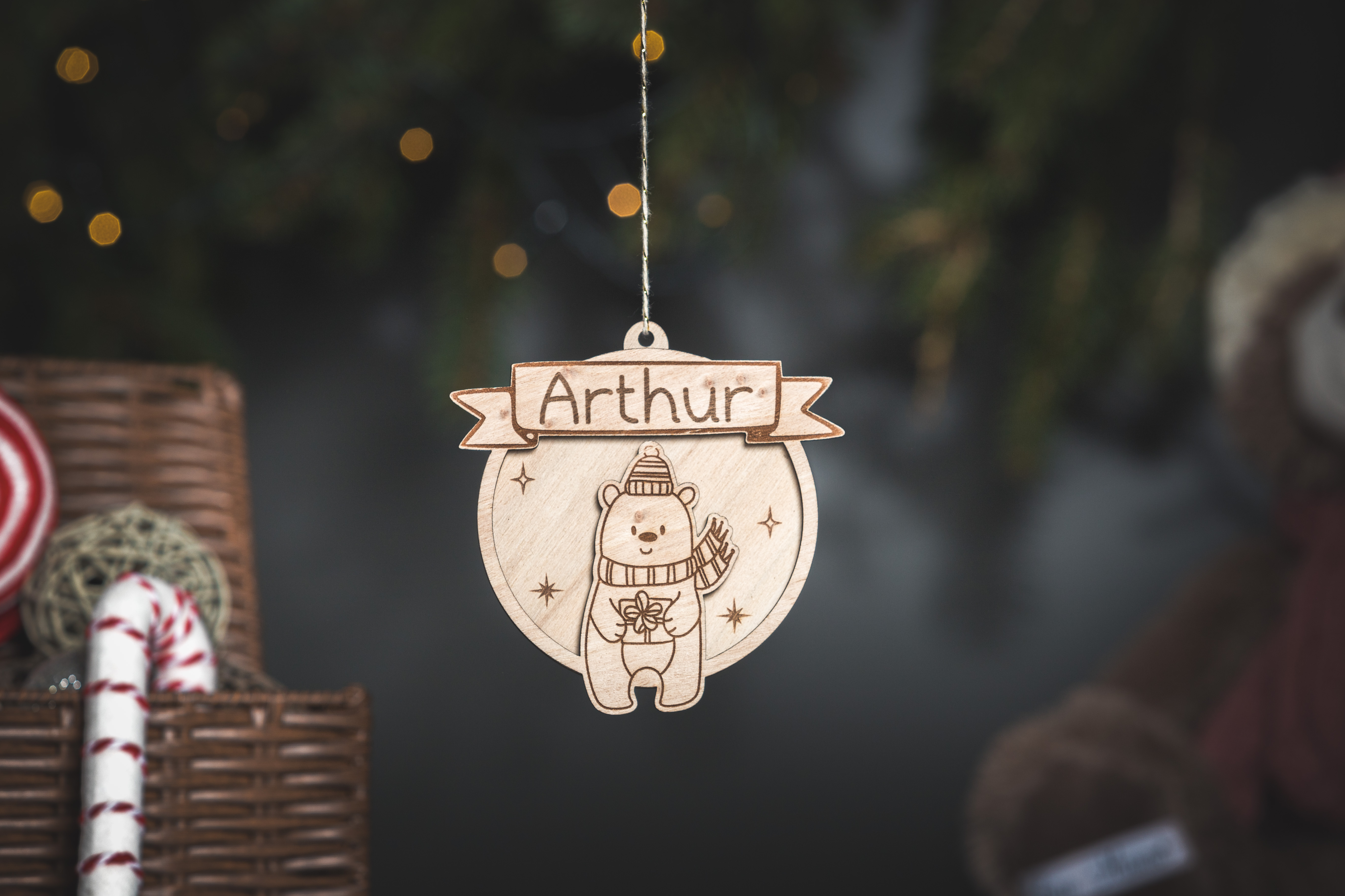 Boule de noël poussière d'étoiles