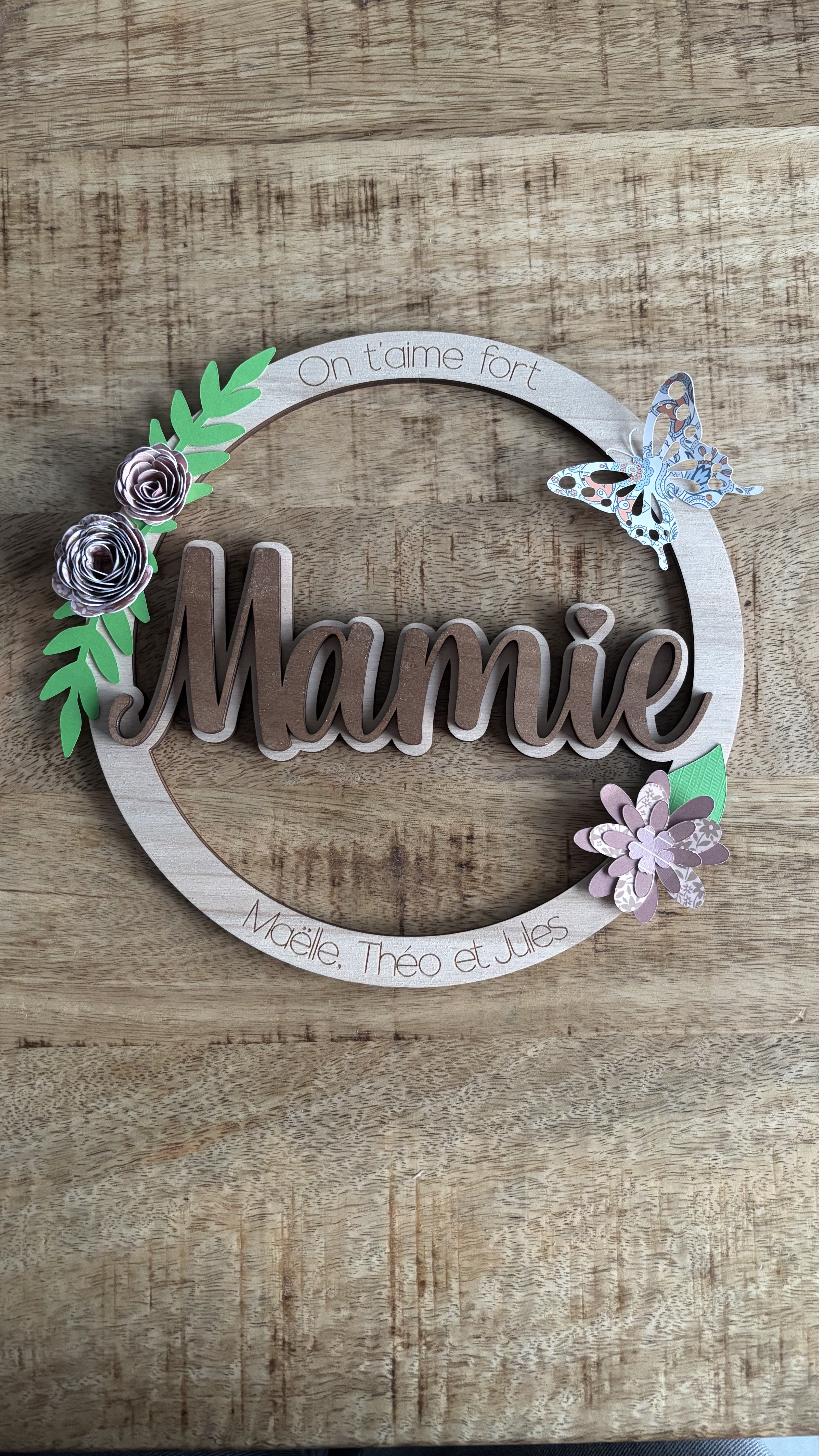 Cercle fleuris Mamie 