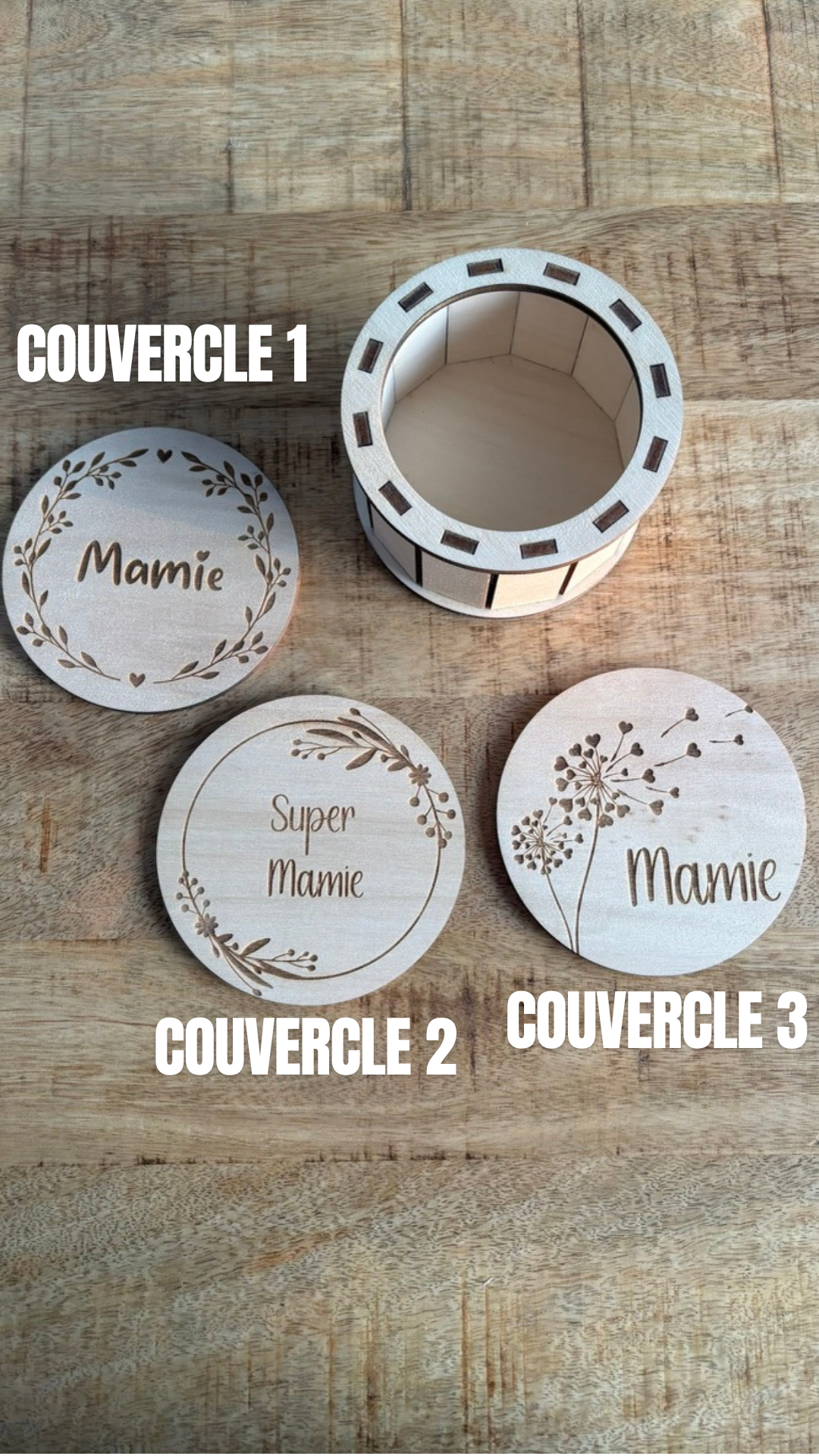 Boîte ronde personnalisable 
