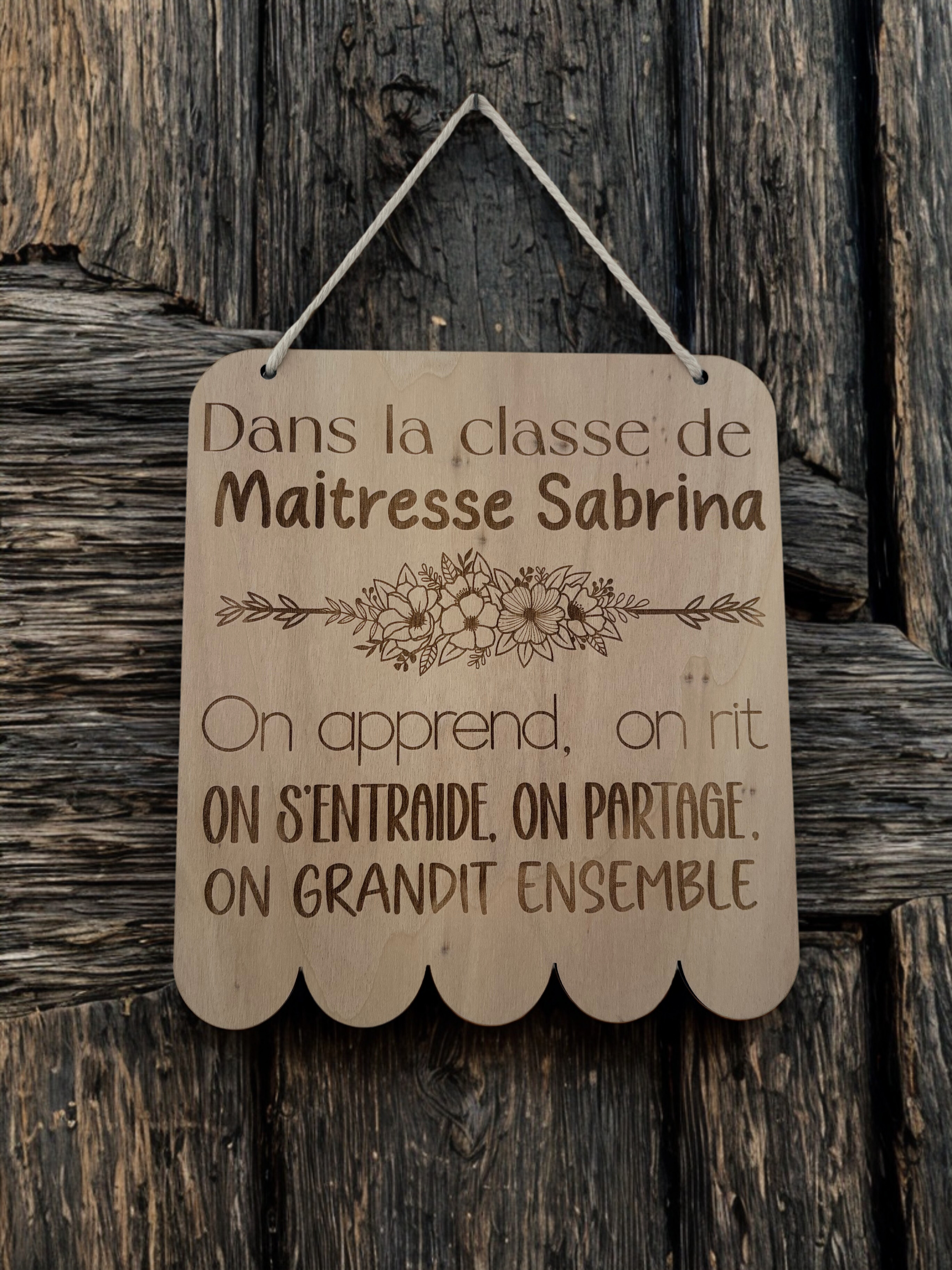 Pancartes personnalisées pour maîtres et maîtresses – 3 modèles au choix