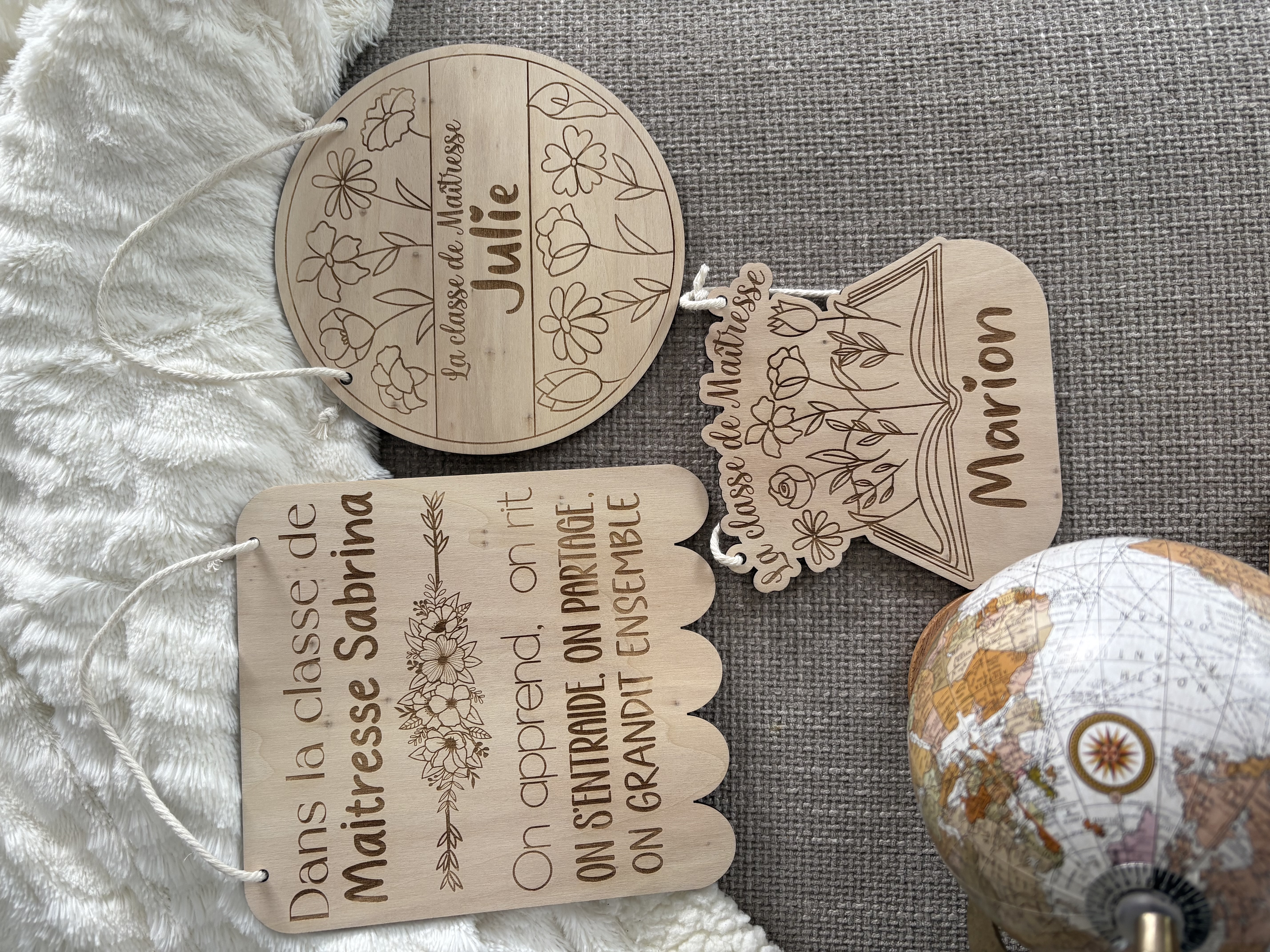 Pancartes personnalisées pour maîtres et maîtresses – 3 modèles au choix