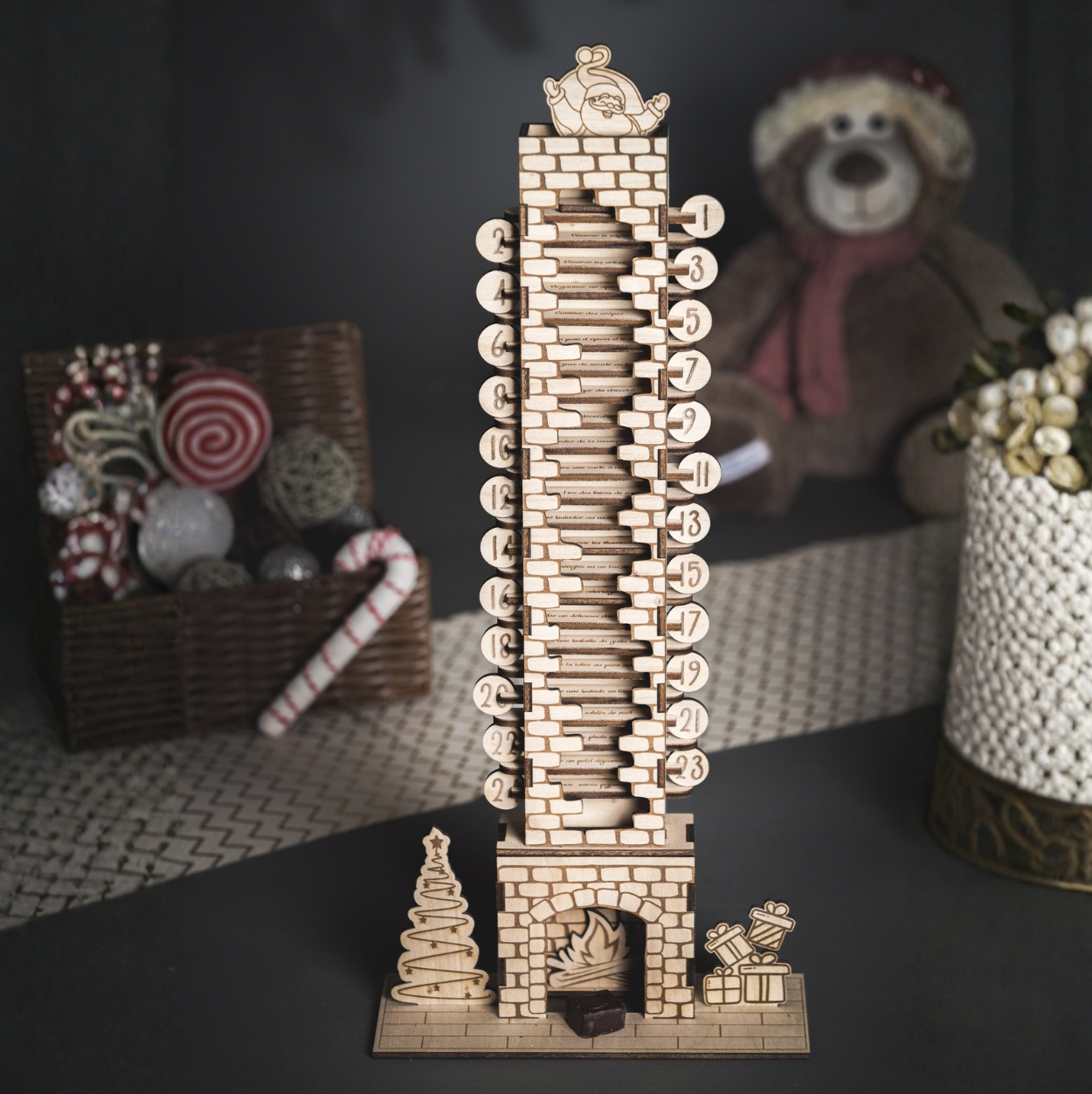 Calendrier de l'avent cheminée magique