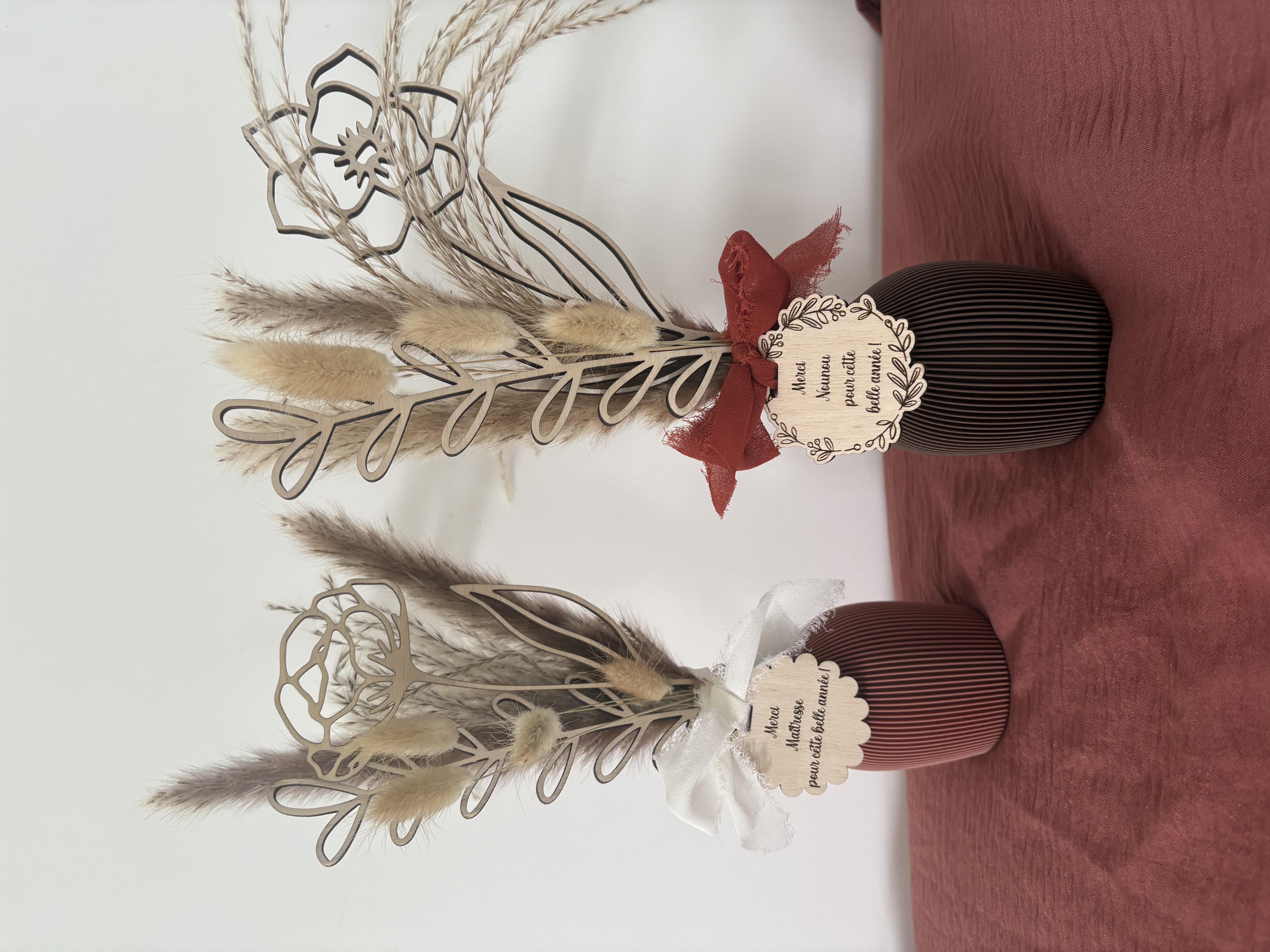 Bouquet bois et fleurs séchés personnalisés