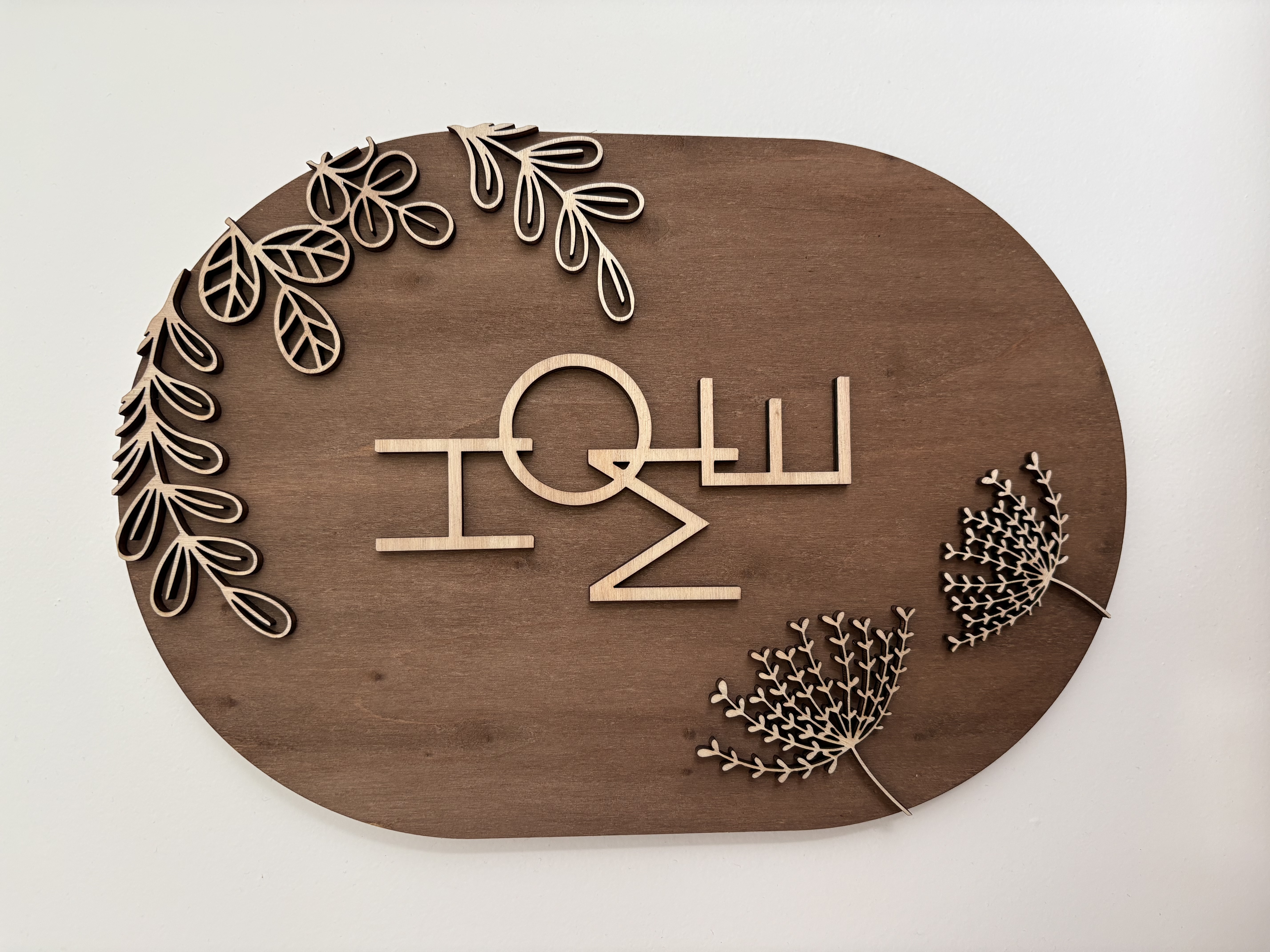 Panneau déco mural "Home" en bois