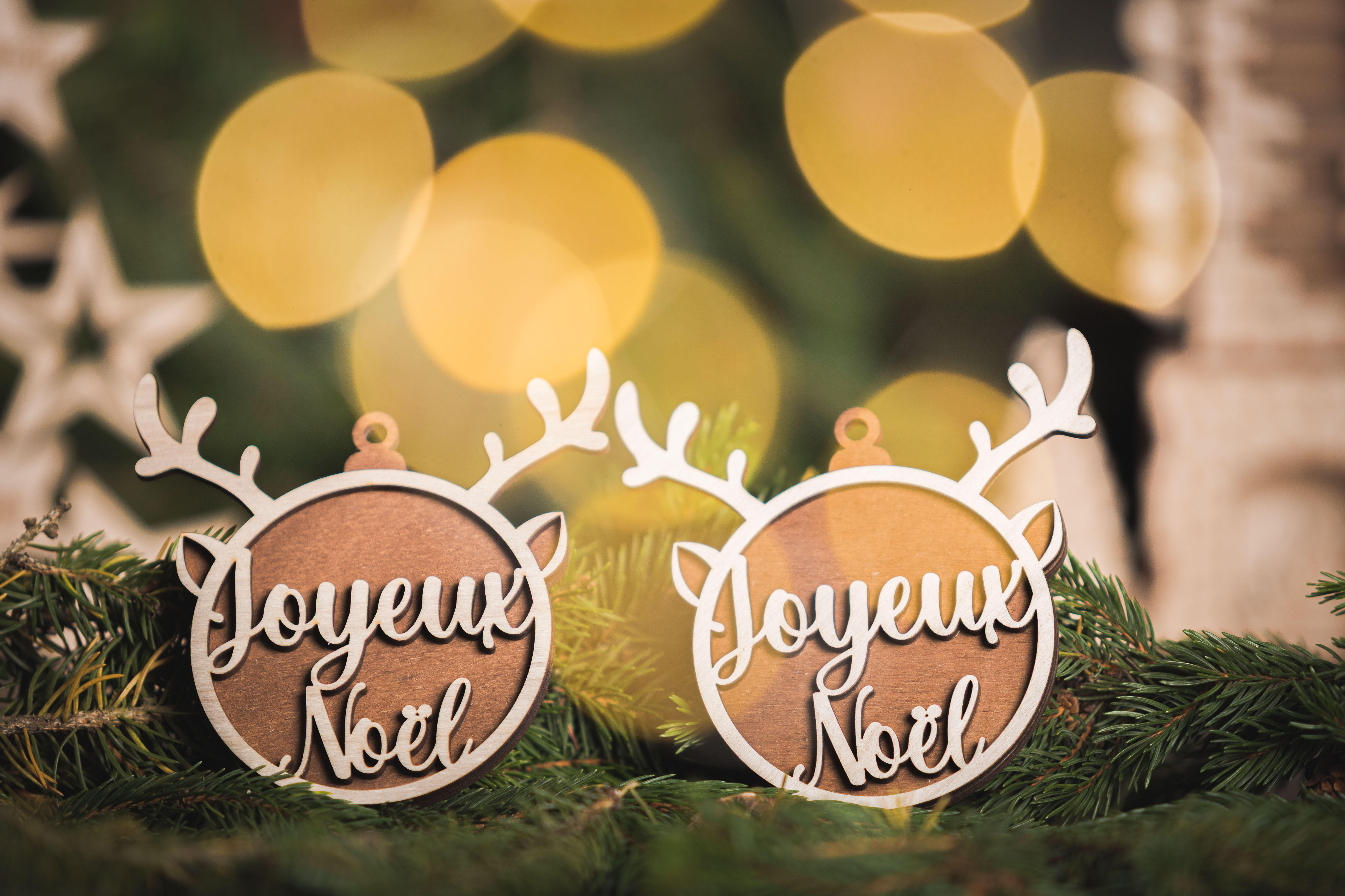 Boule de Noël “Renne Joyeux Noël”