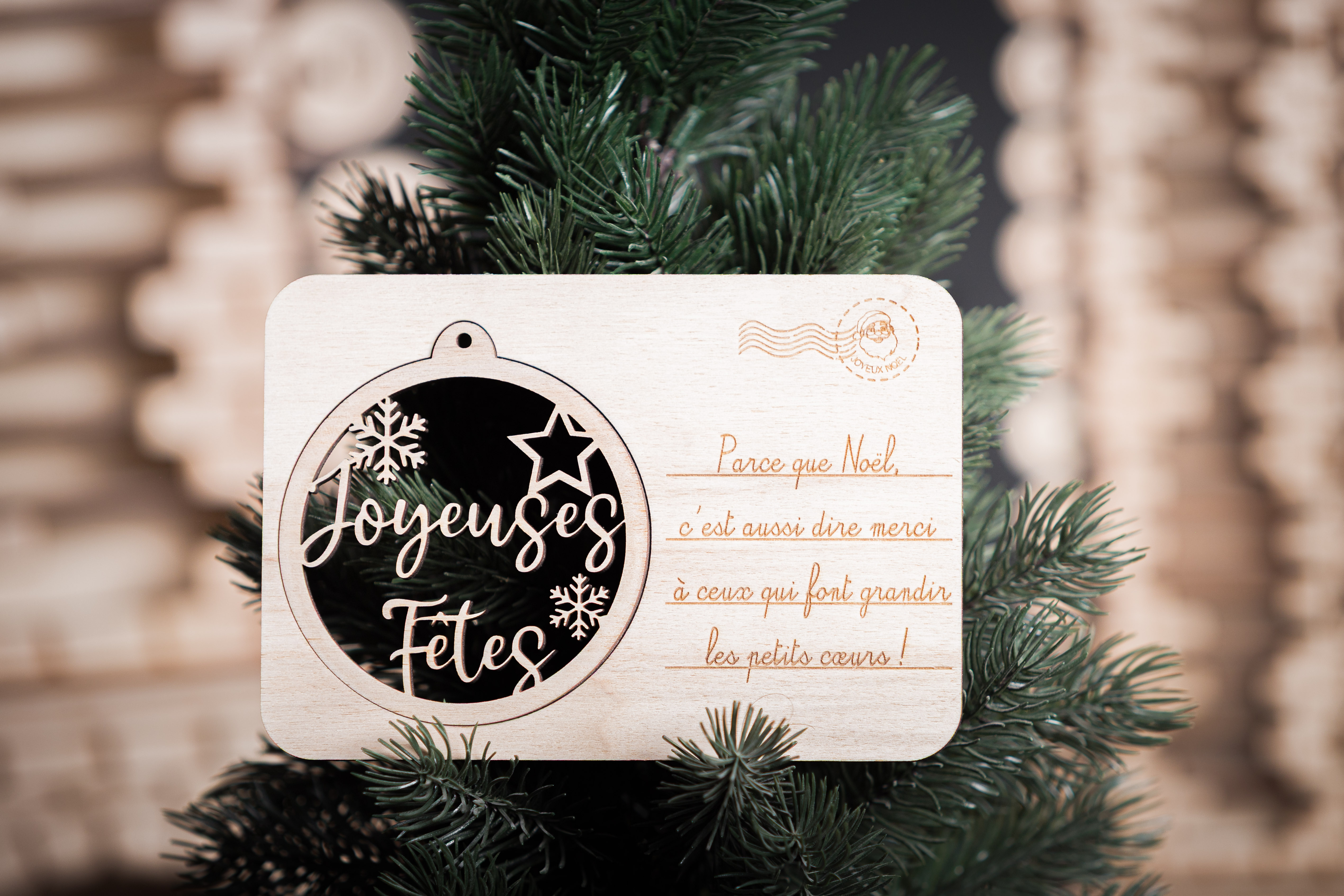 Carte de Noël " Joyeuses Fêtes "